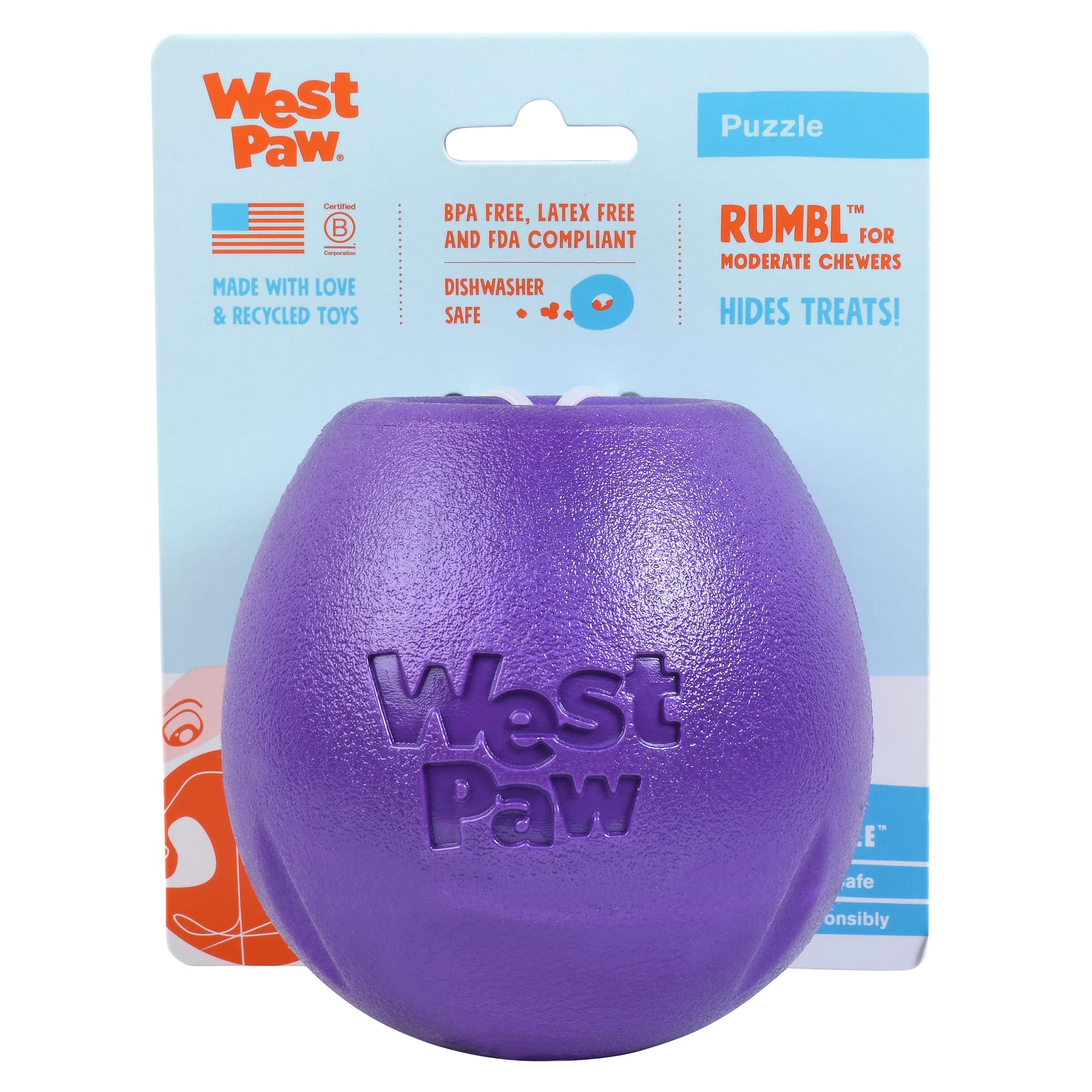 West Paw Qwizl Treat Toy — Murphy's Paw Pet Store