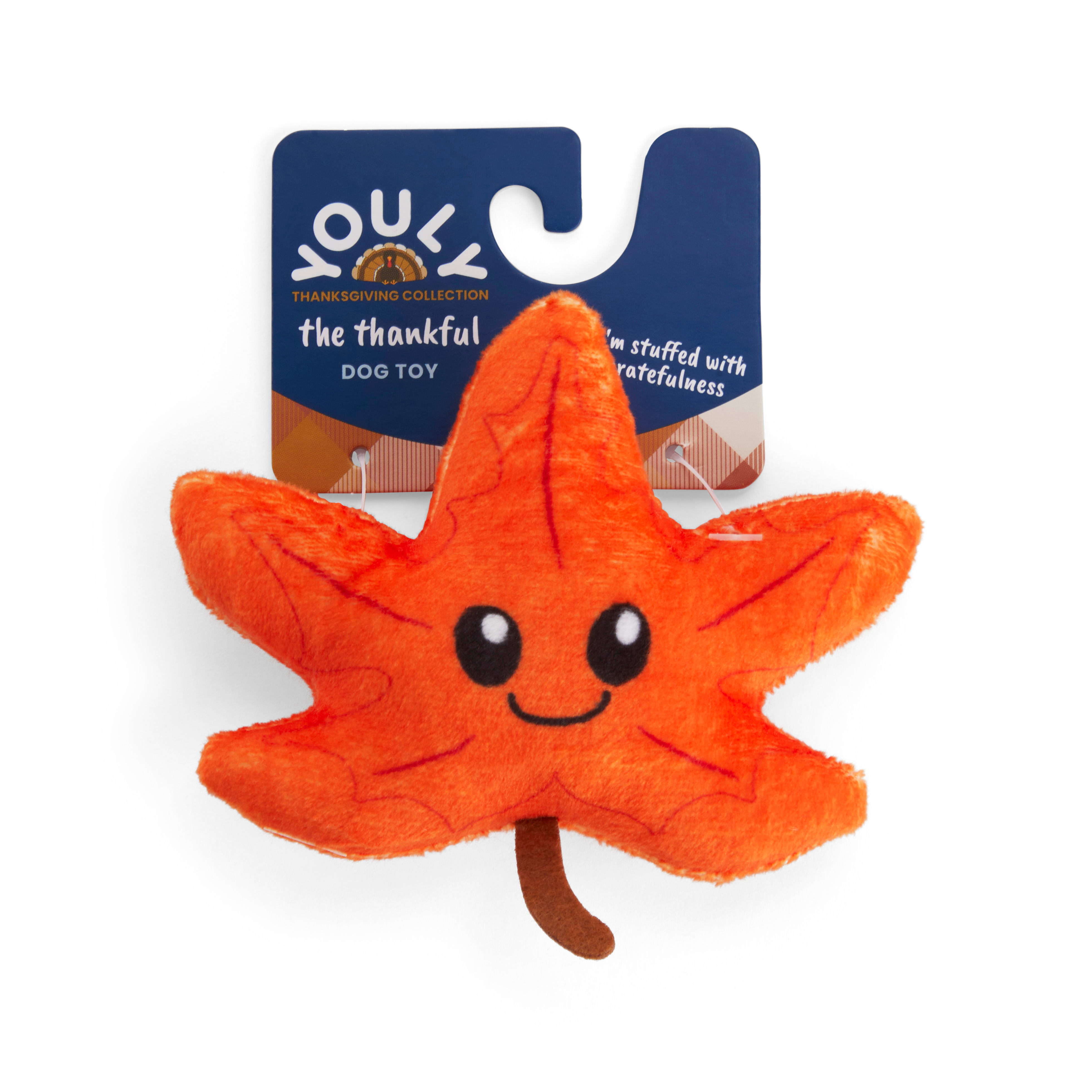 YOULY The Thanksgiving Collection Plush Leaf Dog Toy, X-Small | Petco