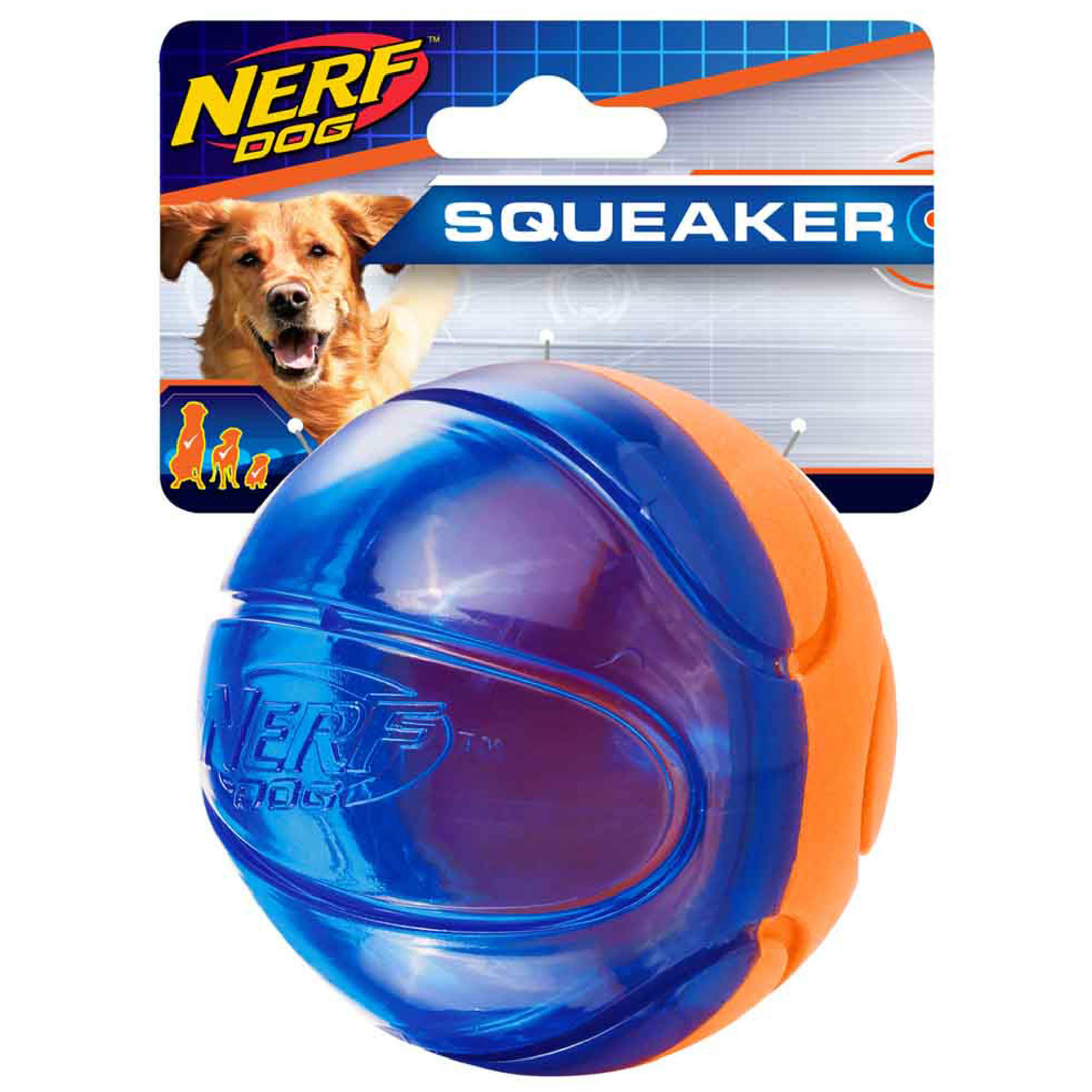 Nerf TPR Foam Squeak Basketball Dog Toy, XSmall Petco