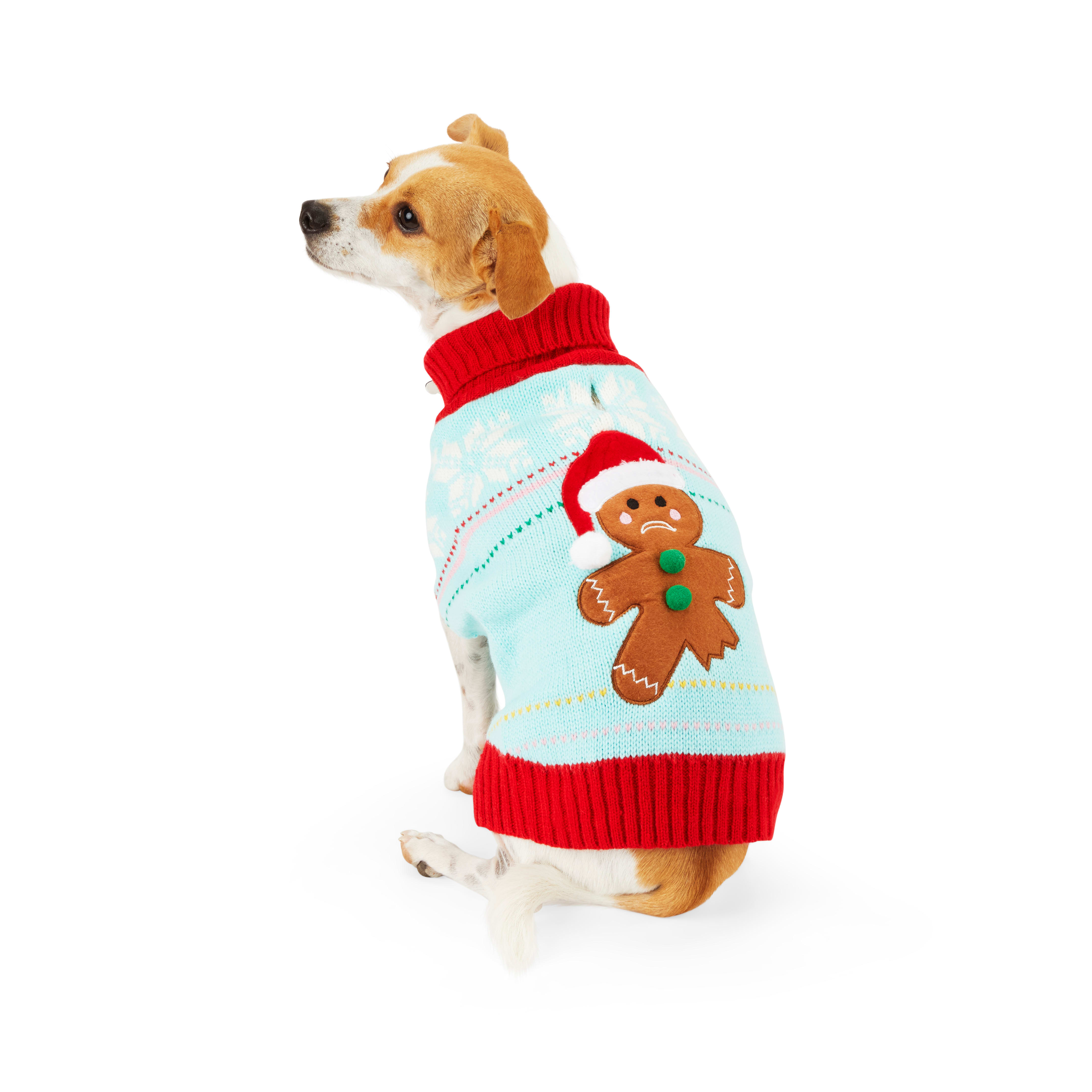  Merry Makings Bite me! Gingerbread Man Dog Sweater, Medium