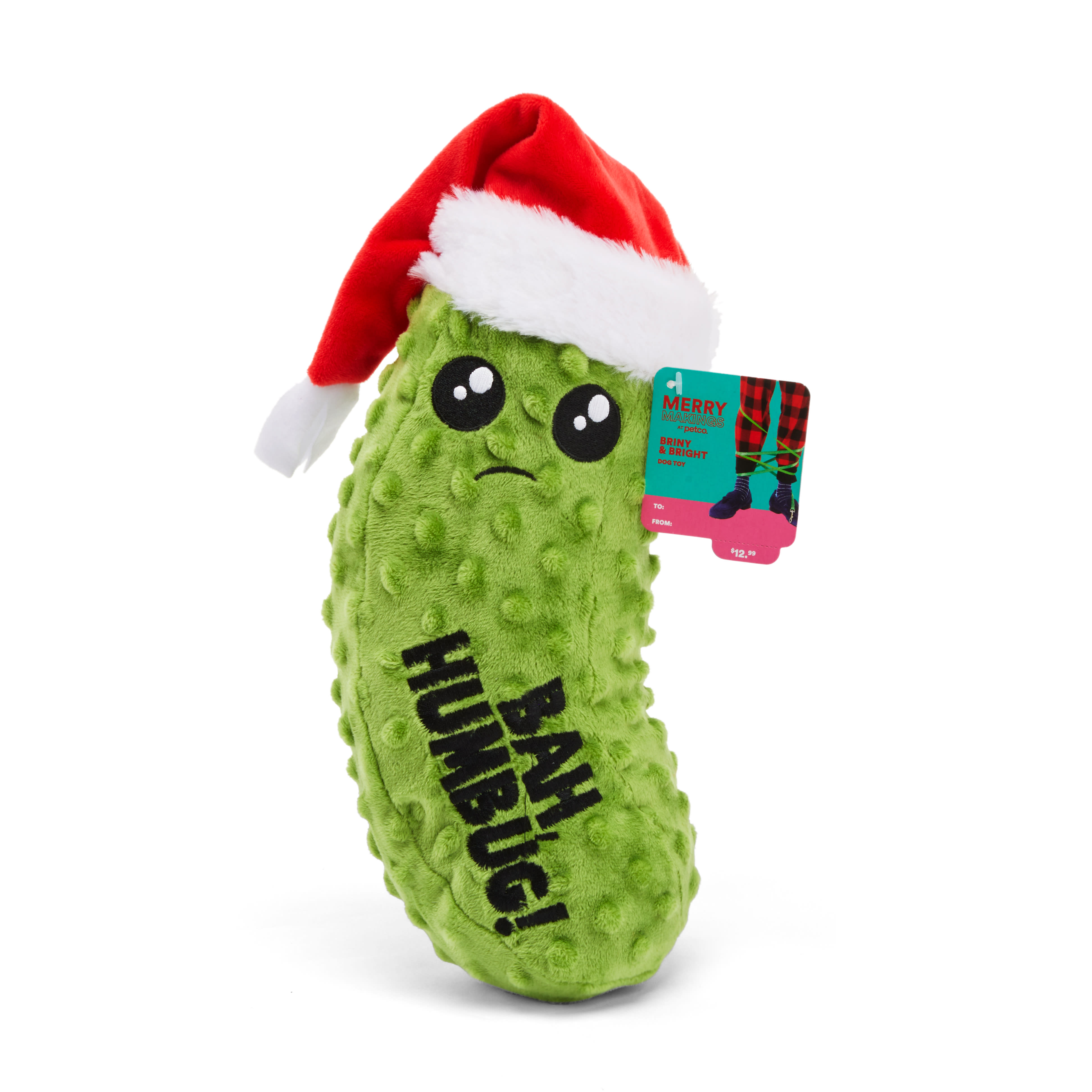 Merry Makings Plush Big Dill Pickle Dog Toy, Small