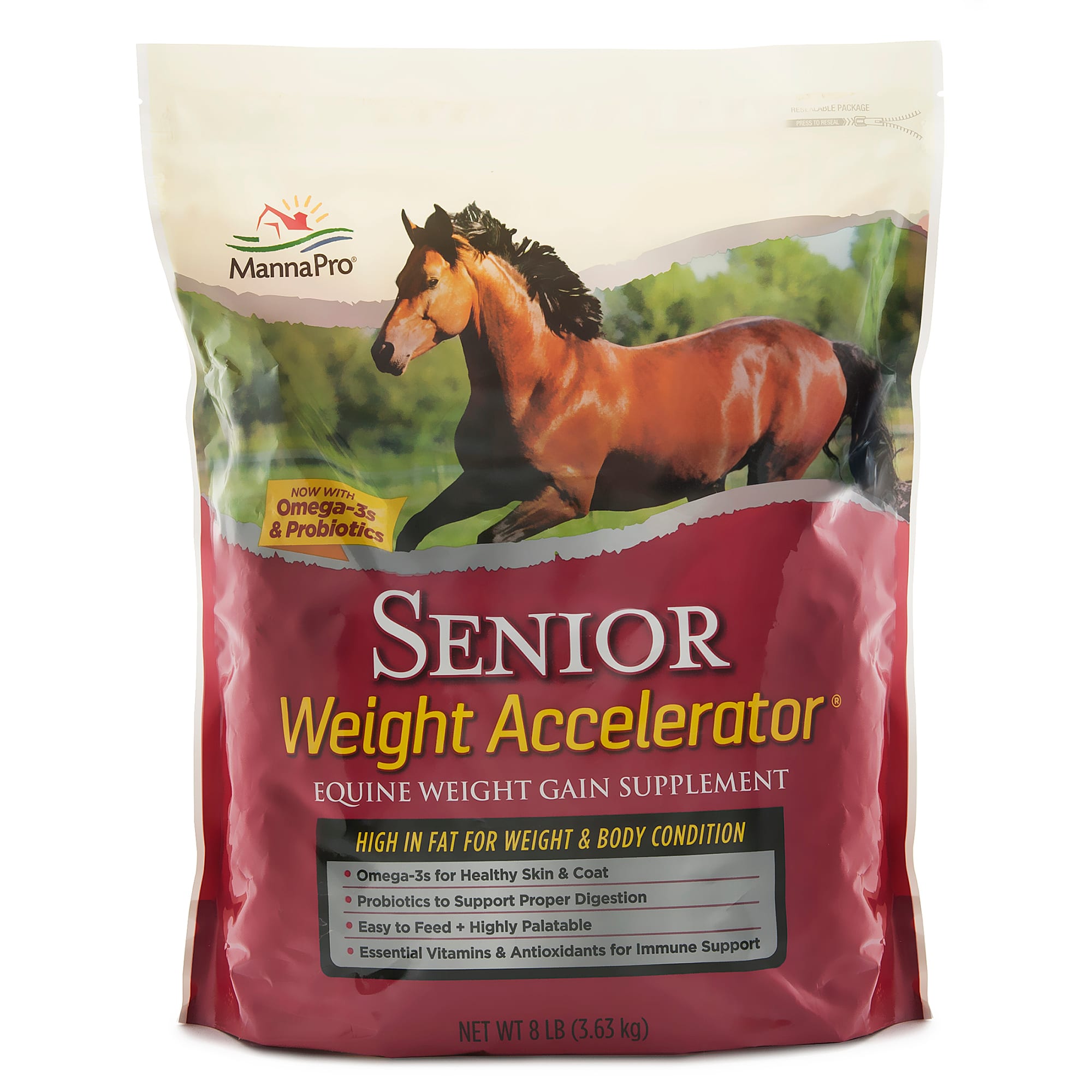 Manna Pro Senior Horse Weight Gain & Shine Supplement 8 lbs