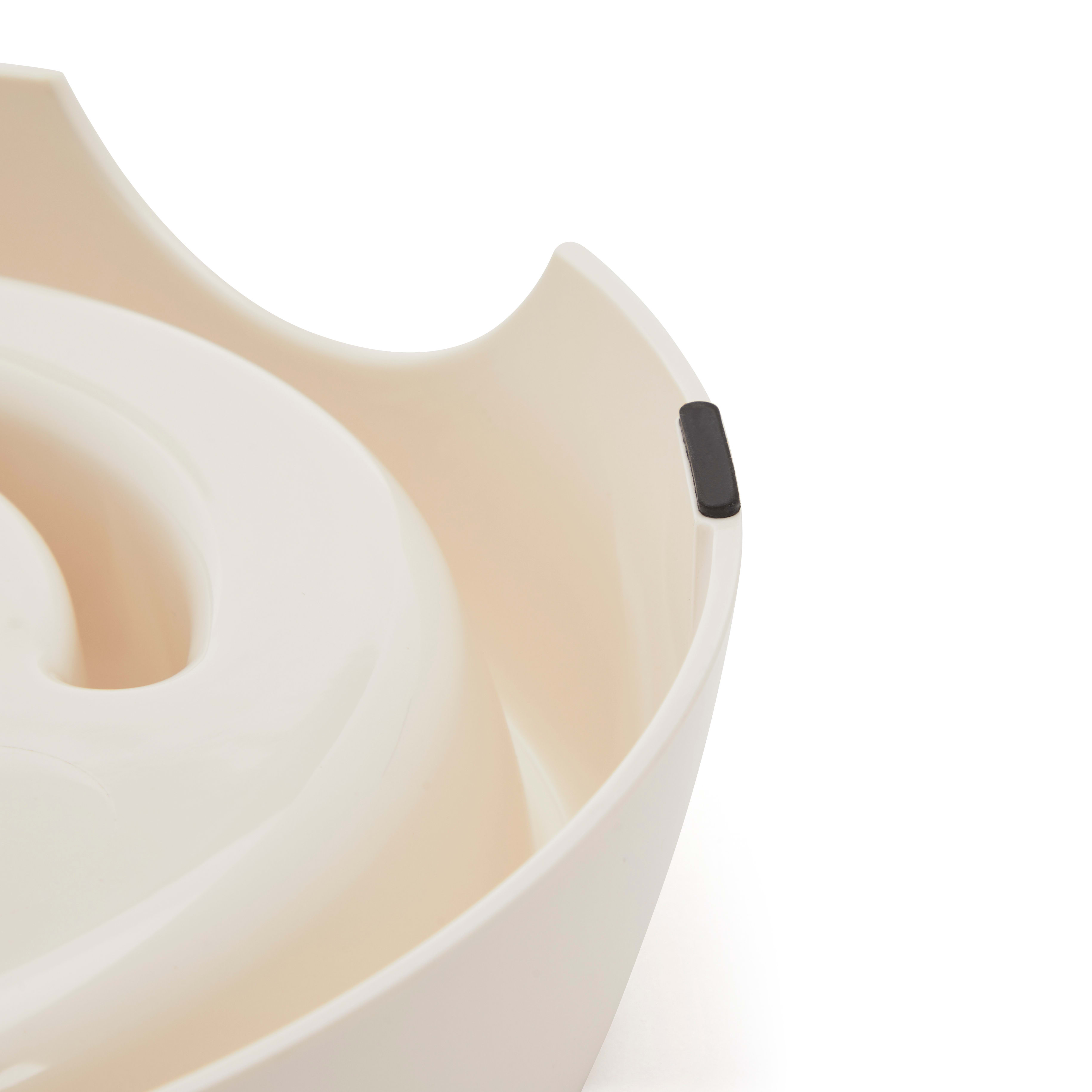 EveryYay Take It Slow White Slow Feeder Dog Bowl, 1.6 Cups