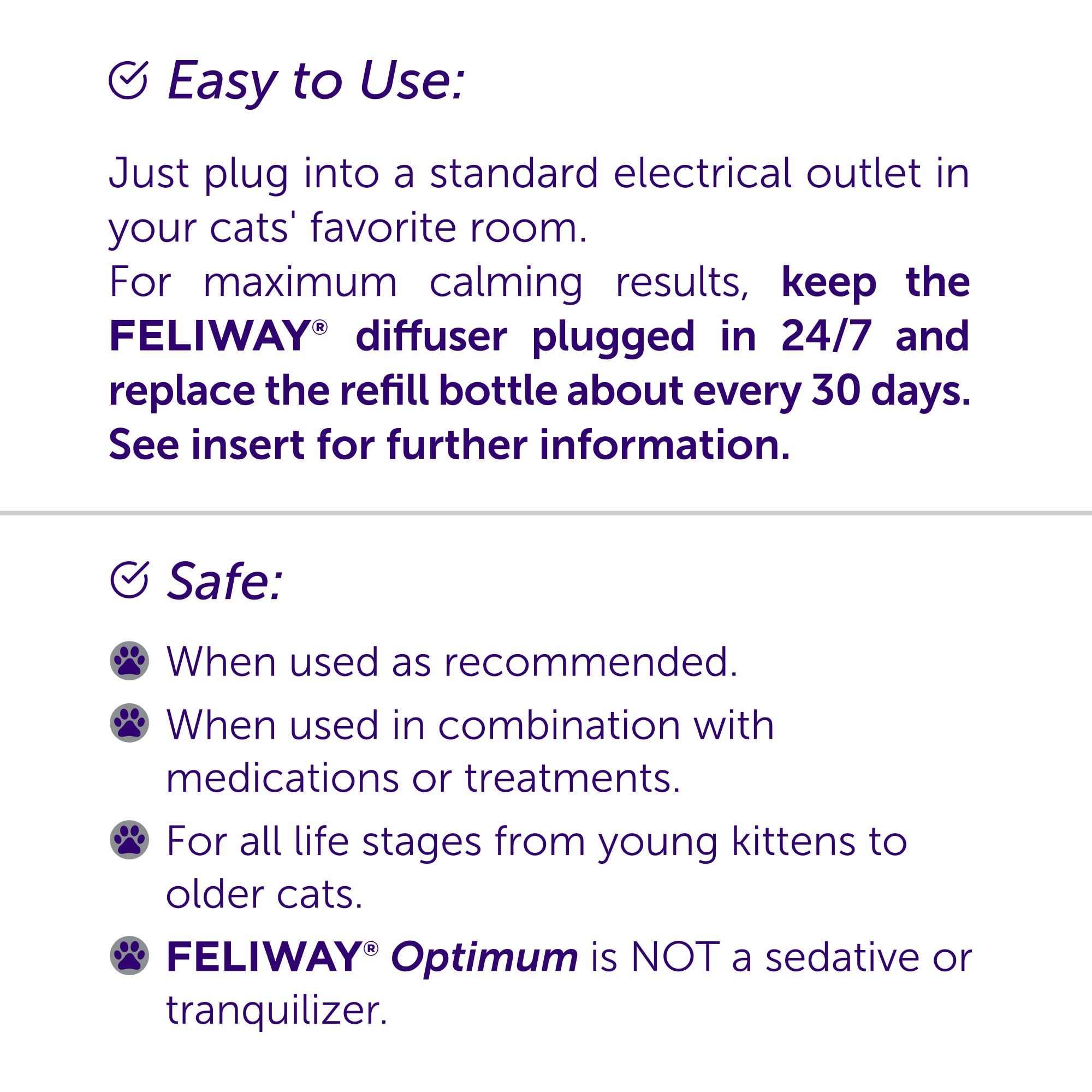 Feliway Optimum - Recharge 48 ml  Hygiène et Soins chats - Médor et  Compagnie®