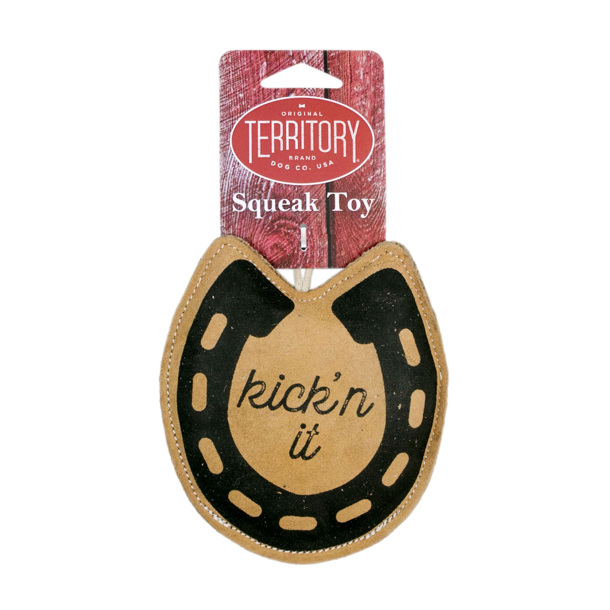 Territory Natural Leather Horseshoe Dog Toy Petco