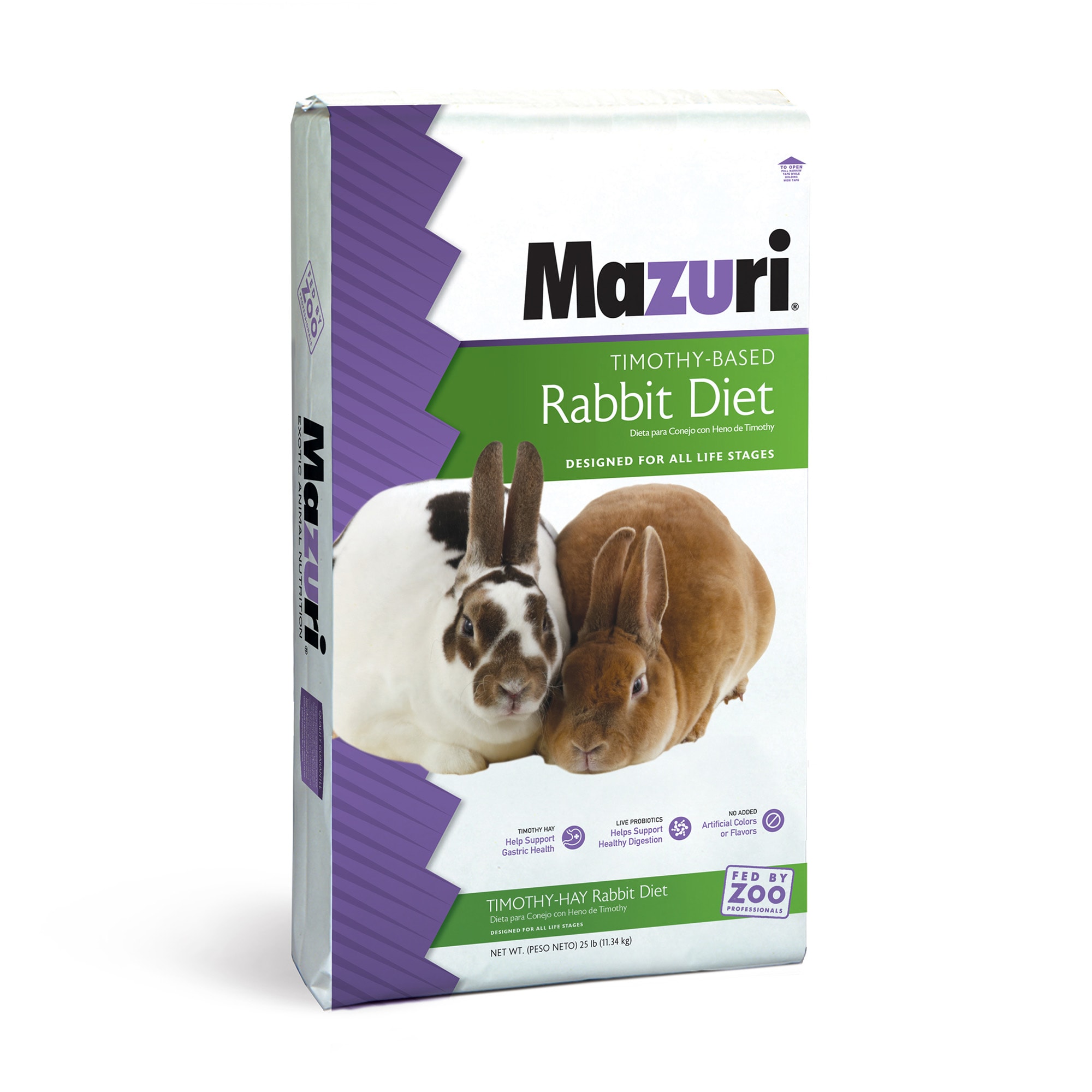 Mazuri Timothy Based Rabbit Food 25 lbs