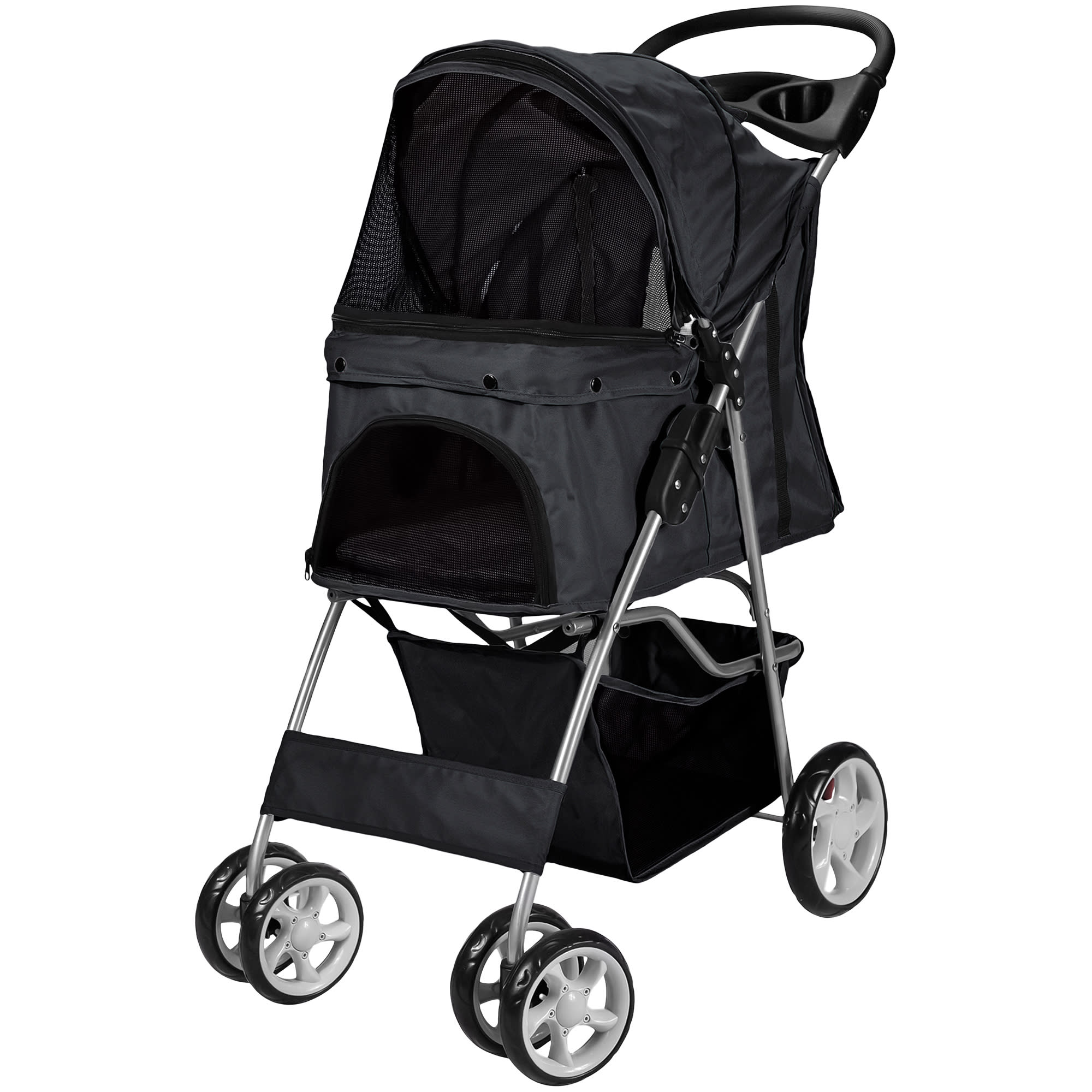 Paws \u0026 Pals Black EZ Walk 4 Wheel Pet 