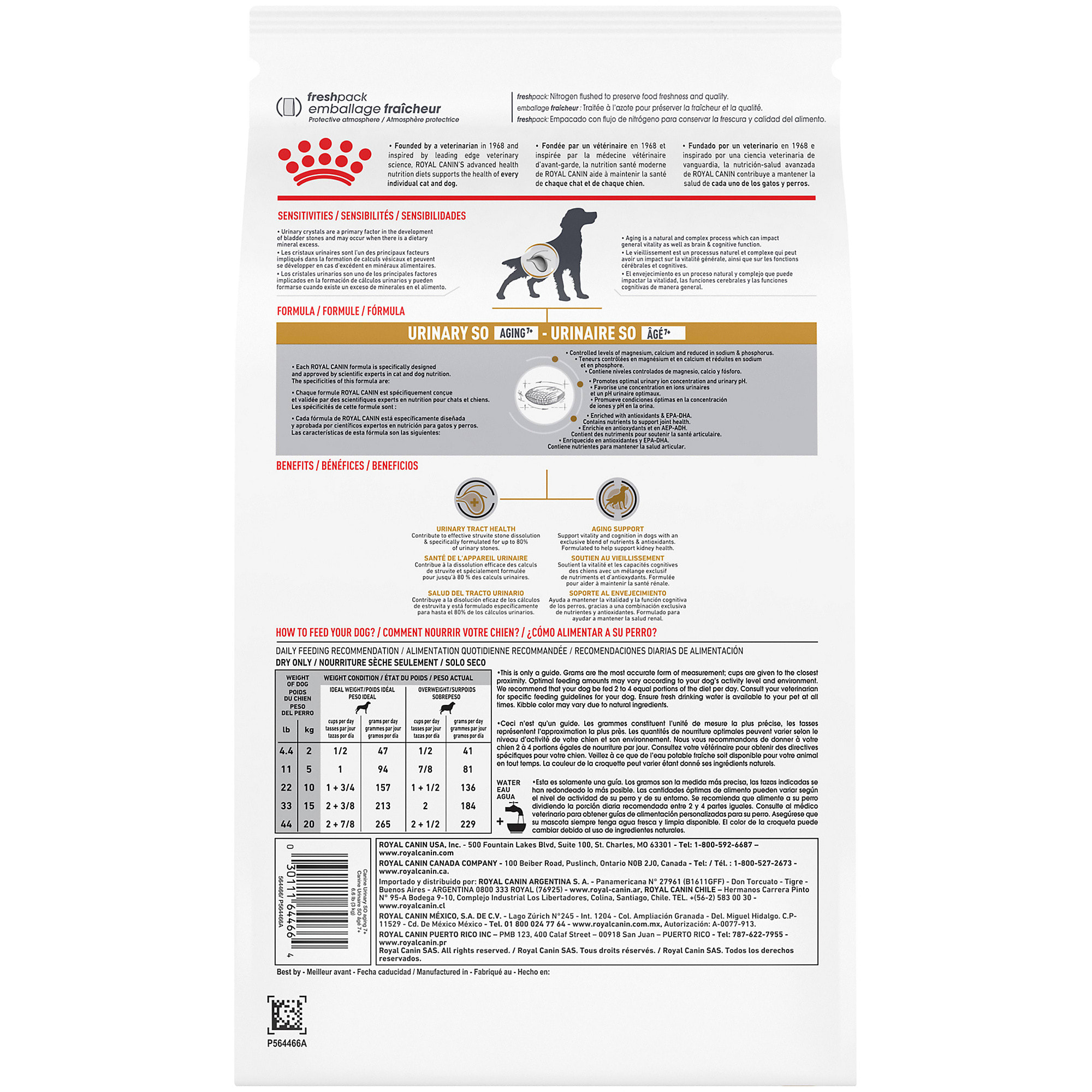 Royal Canin Veterinary Diet Urinary SO Aging 7 Dry Dog Food 17.6