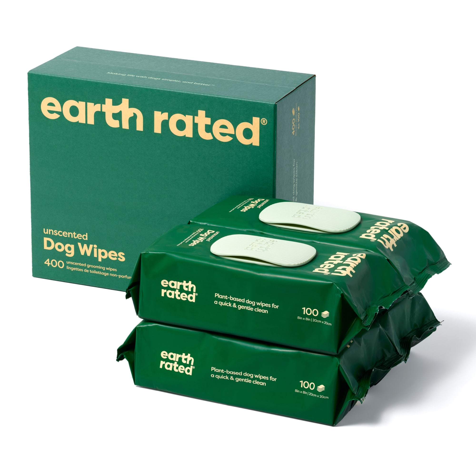 Earth Rated Plant Based Unscented Dog Wipes Count of 400 Petco