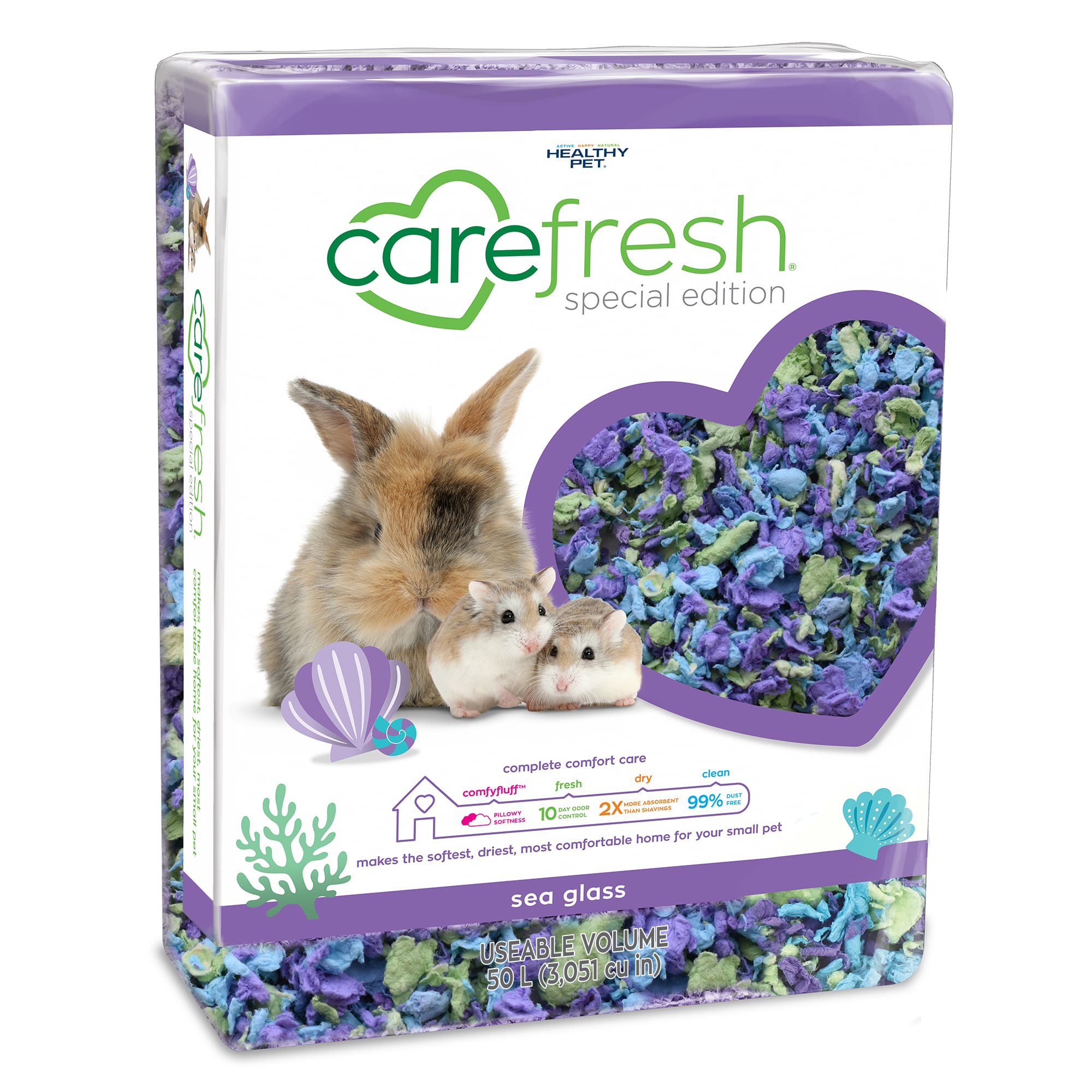 Carefresh Sea Glass Small Pet Animal Bedding 50 Liter Petco