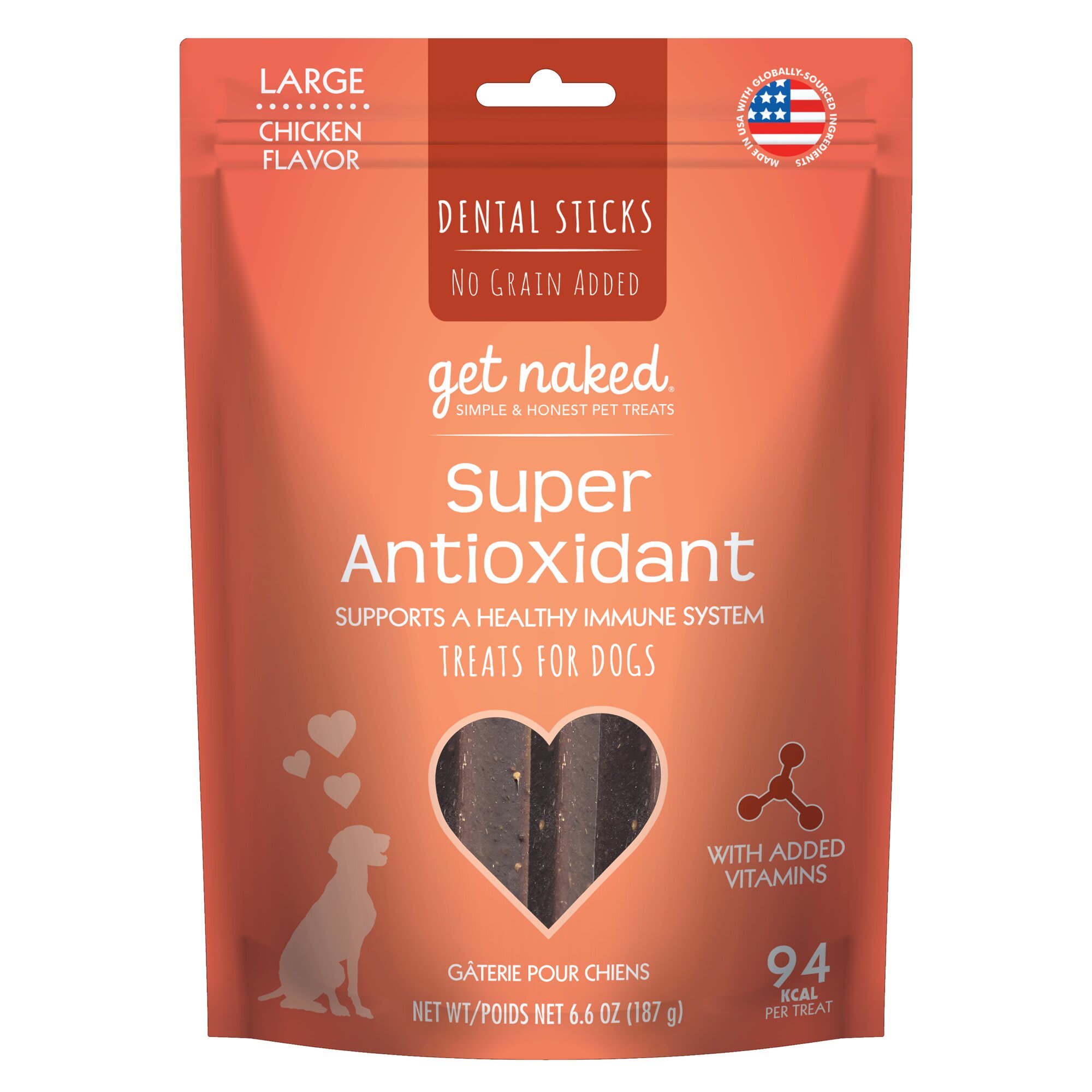 Get Naked Chicken Flavor Antioxidant Dog Treats 6.6 oz