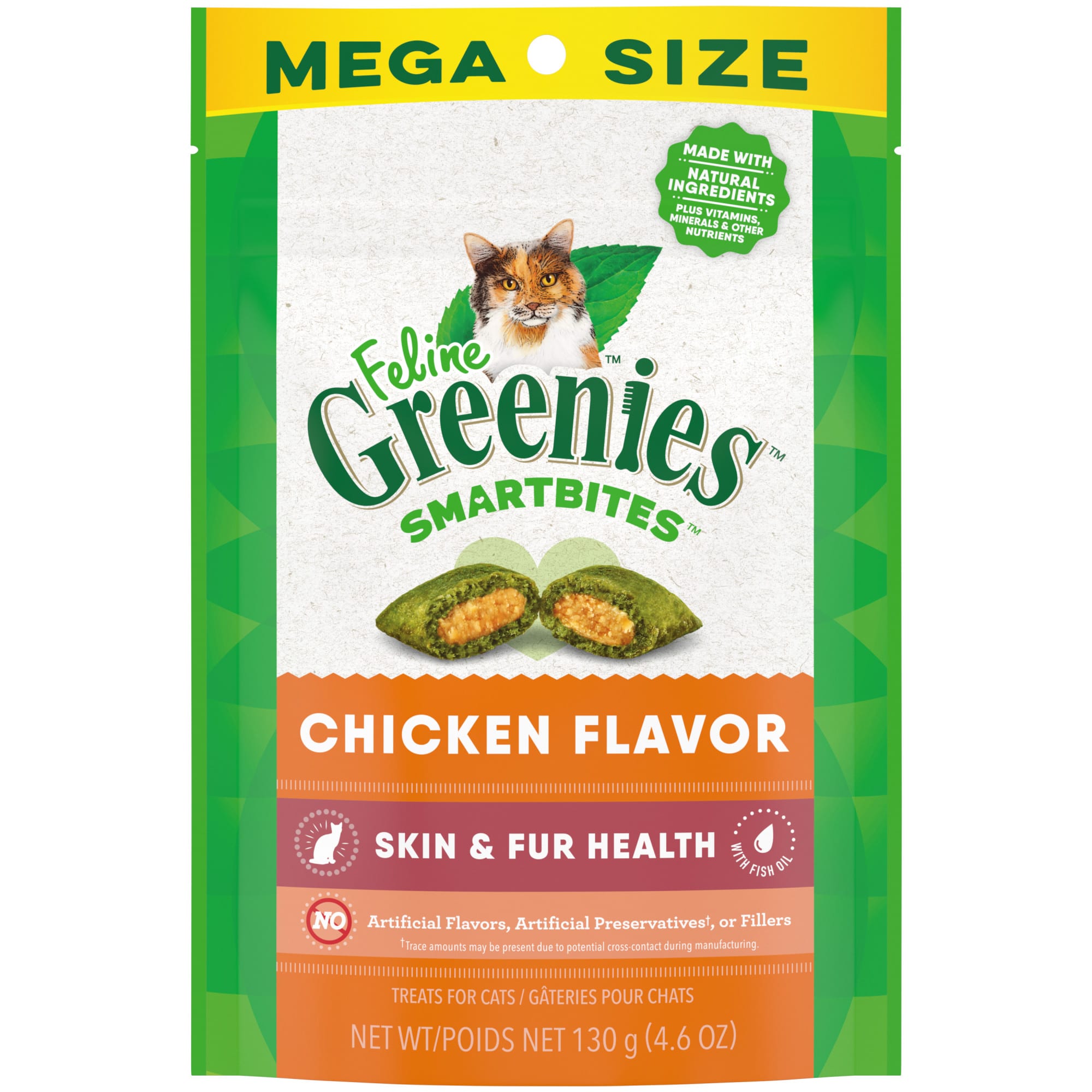 Greenies Smartbites Chicken Treats for Skin & Fur Health 4.6 oz
