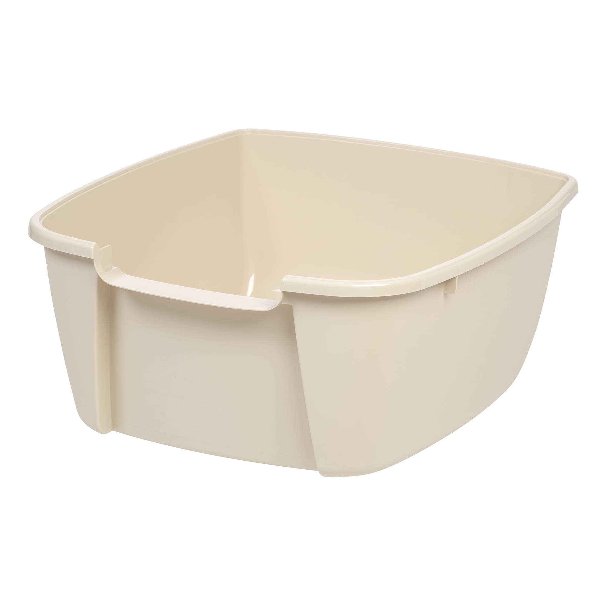 Iris OffWhite Jumbo Cat Litter Box with High Sides & Curved Bottom