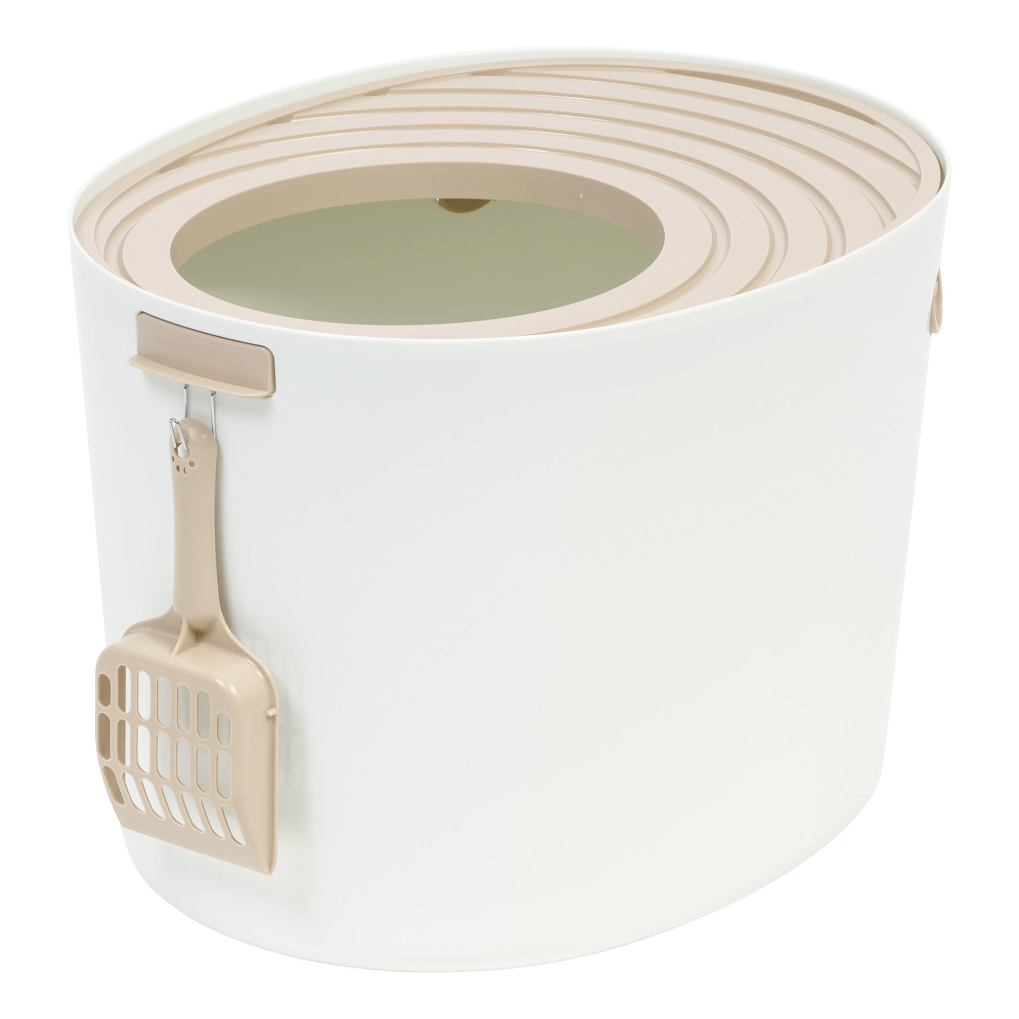 Iris top entry cat litter box with on sale scoop