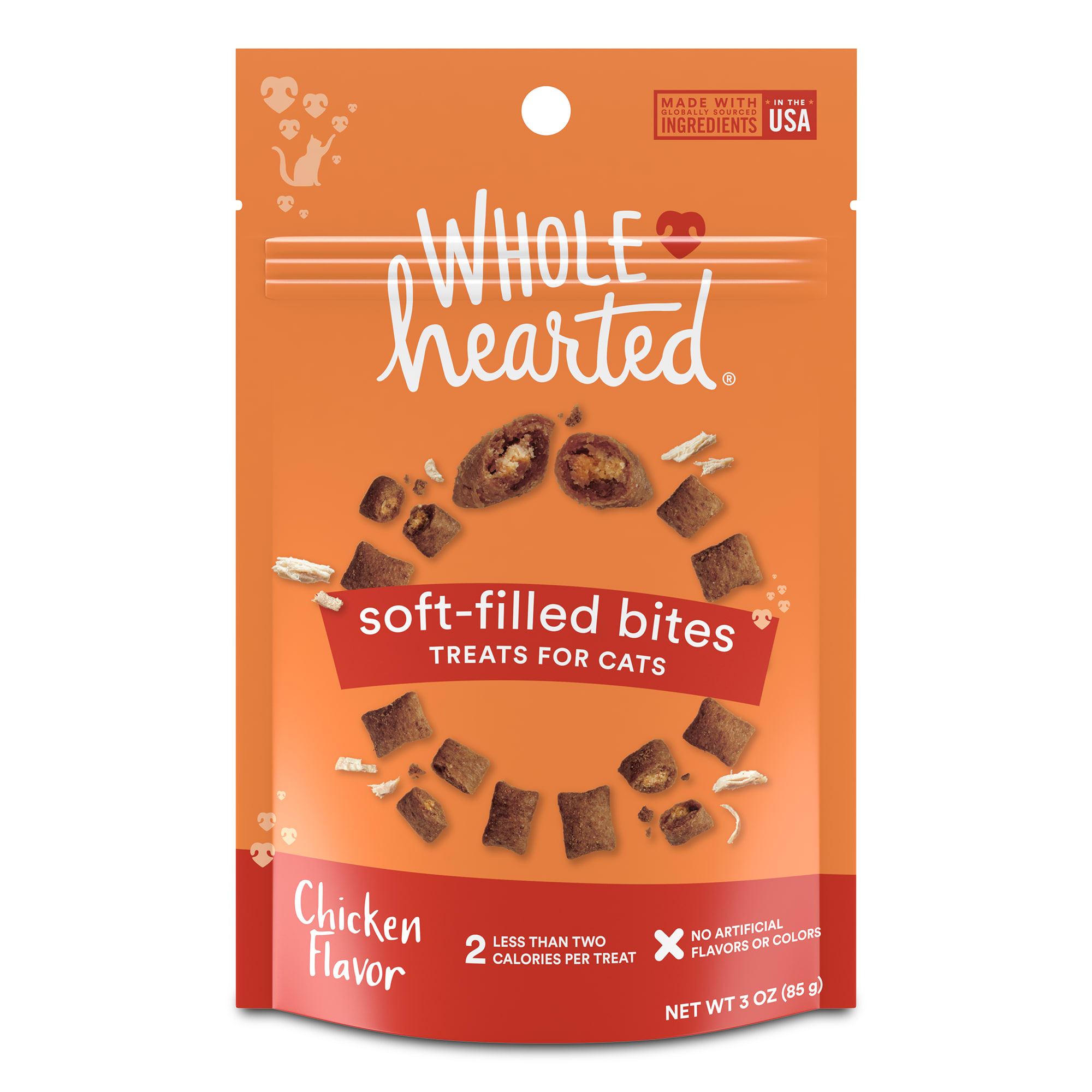 WholeHearted Chicken Flavor Soft Filled Bites Cat Treats 30 oz