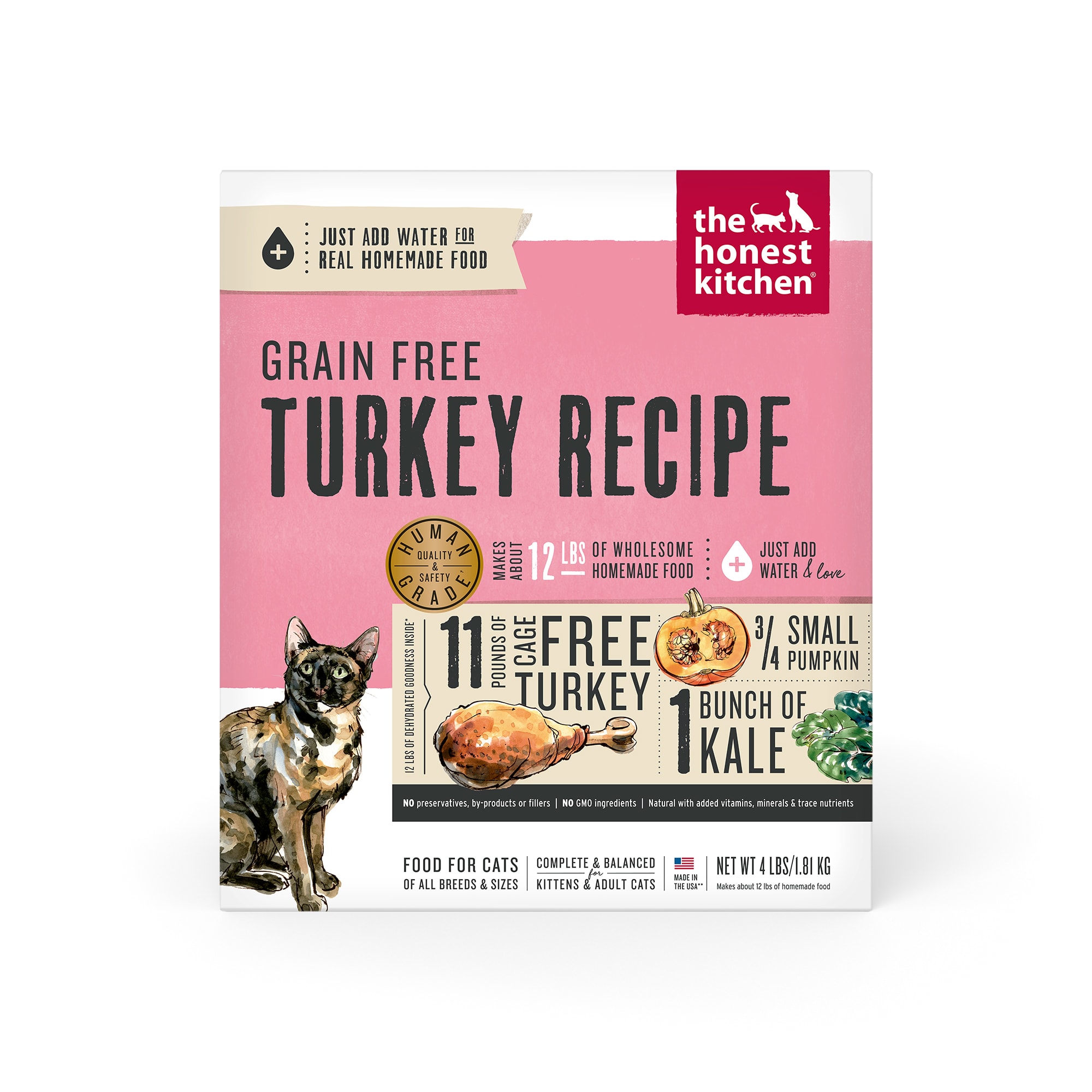 UPC 183413002547 product image for The Honest Kitchen Dehydrated Grain Free Turkey Dry Cat Food, 4 lbs. | upcitemdb.com