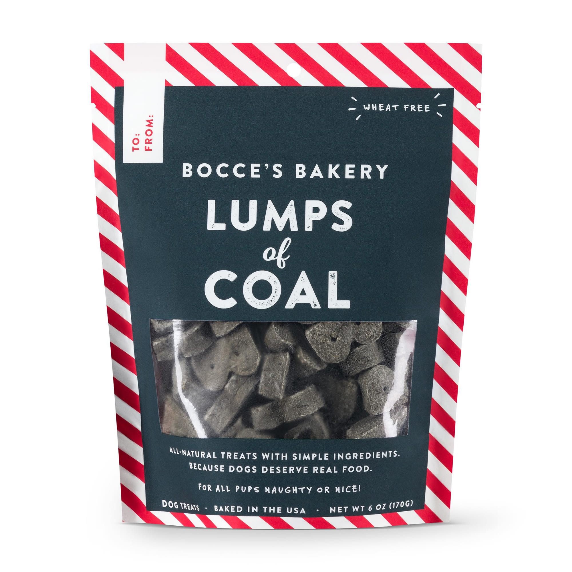  Bocce's Bakery All-Natural Lumps of Coal Soft & Chewy Dog Treats, 6 oz.