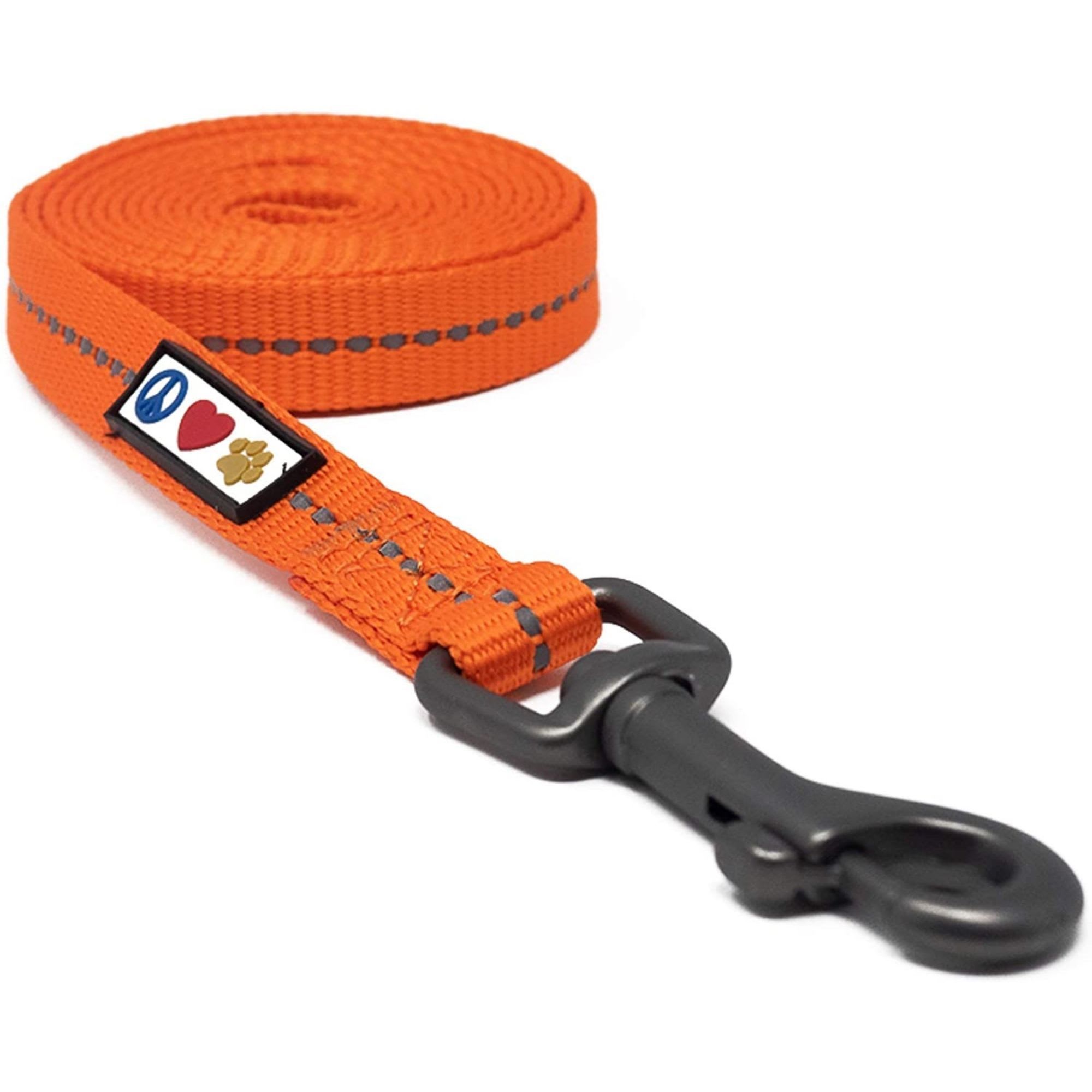 Pawtitas Orange Reflective Dog Leash, Medium/Large Petco