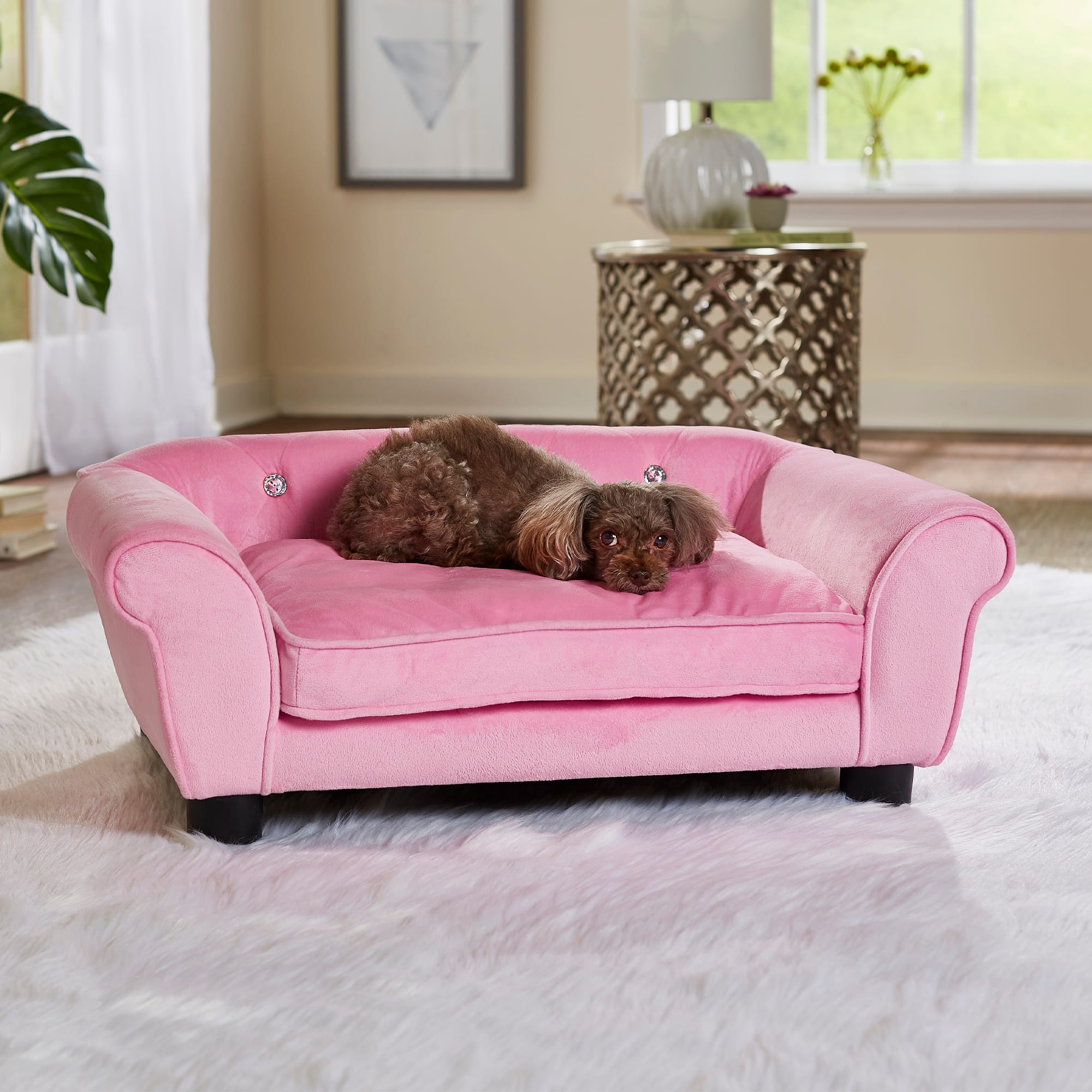 Pink dog on sale sofa bed