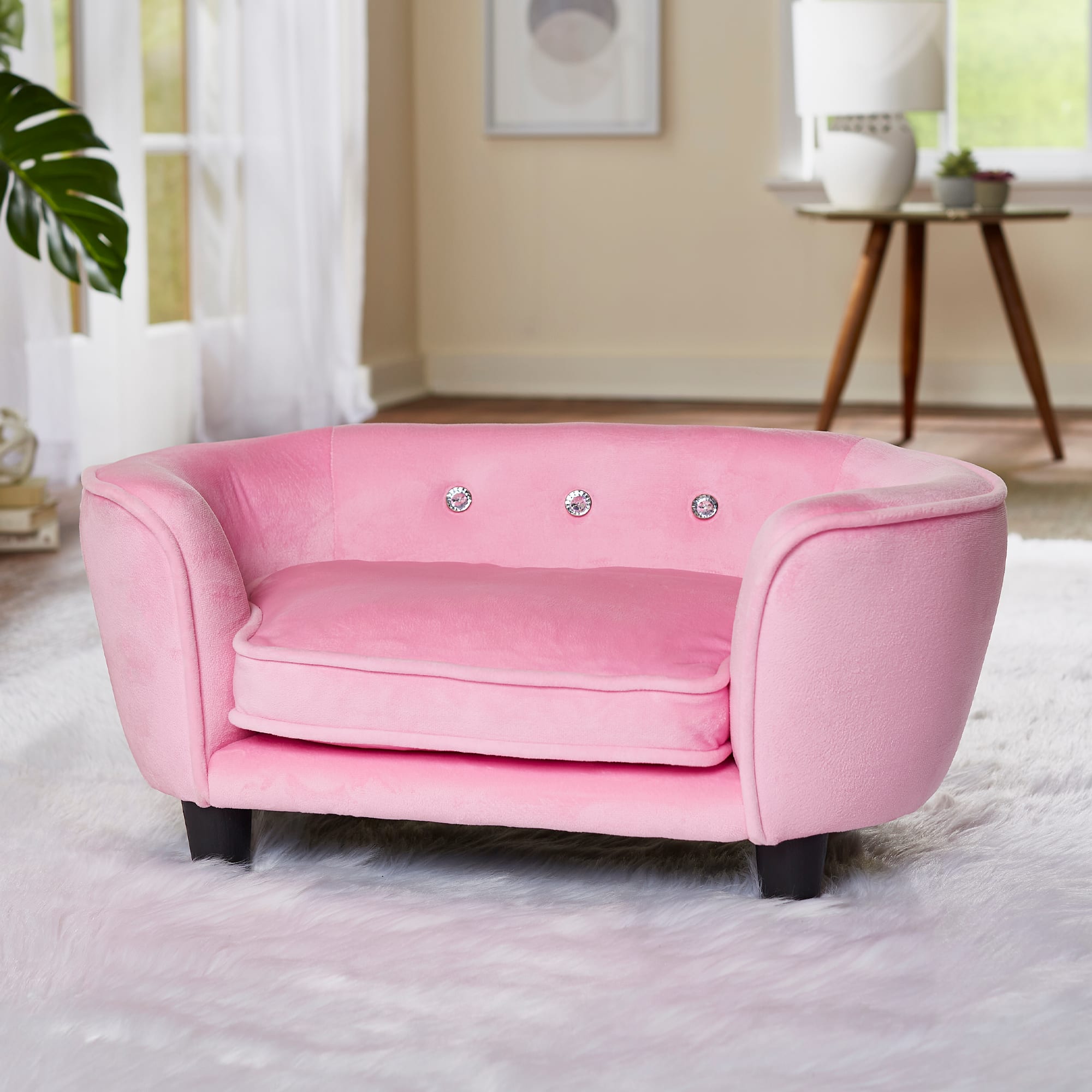 Pink discount pet sofa