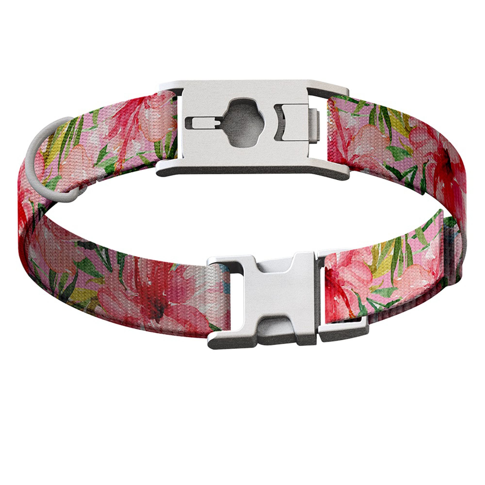 Whistle Floral Twist & Lock Dog Collar, Large Petco