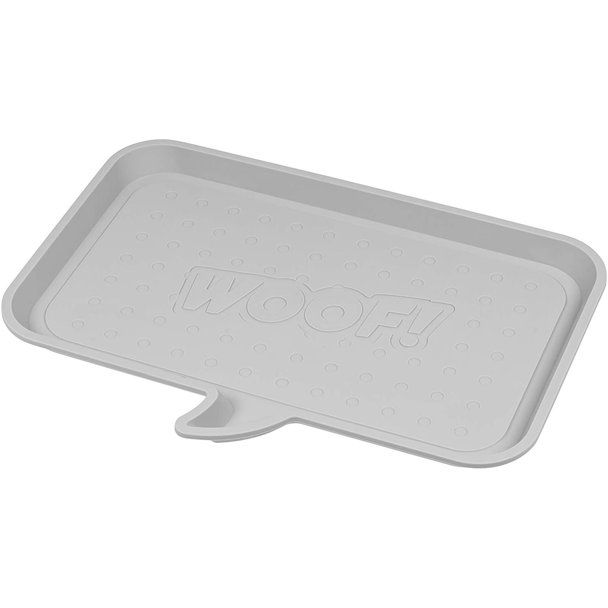 Iris Light Gray "WOOF" Pet Feeding Mat, Small Petco