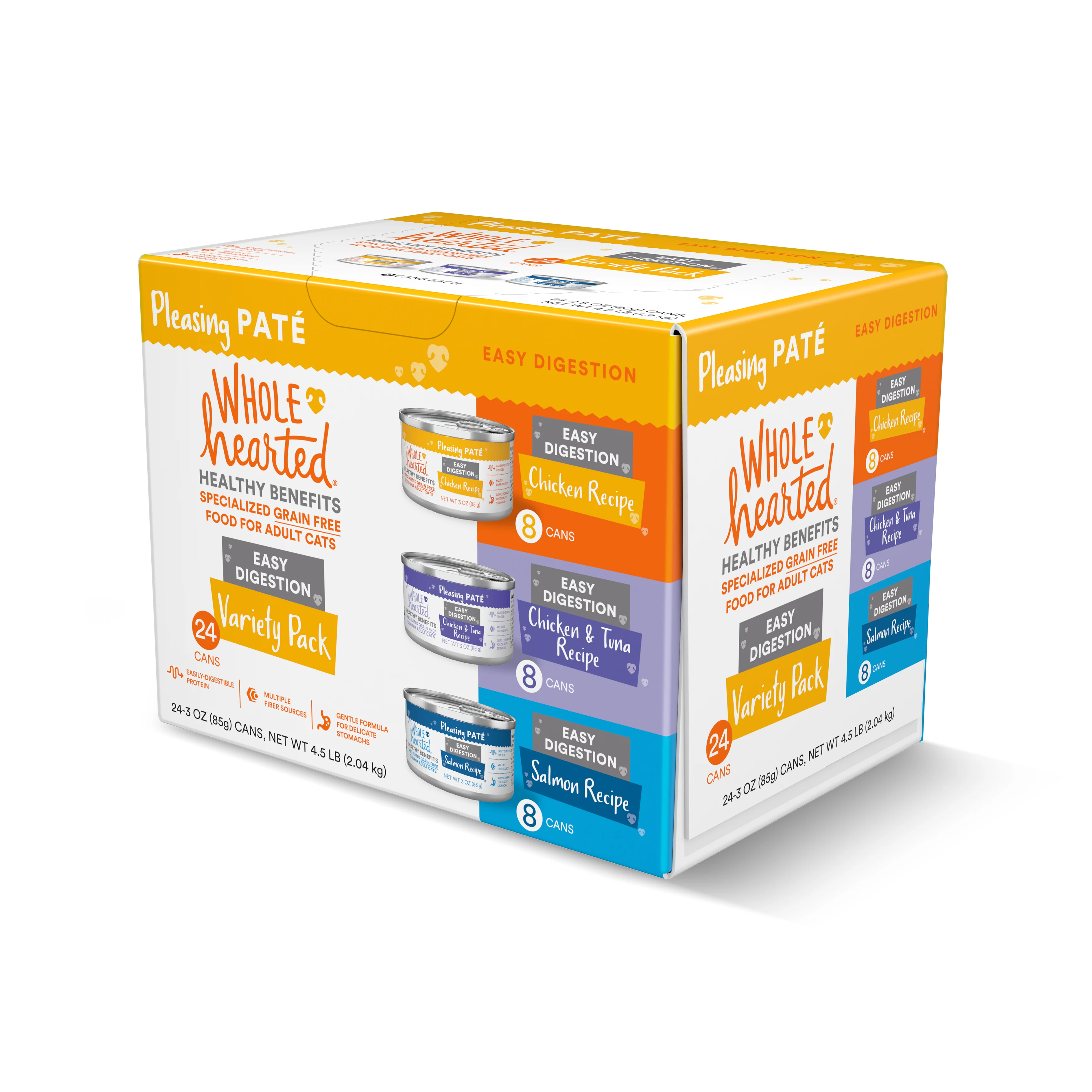 WholeHearted Easy Digestion Adult Wet Cat Food Variety Pack, 3 oz