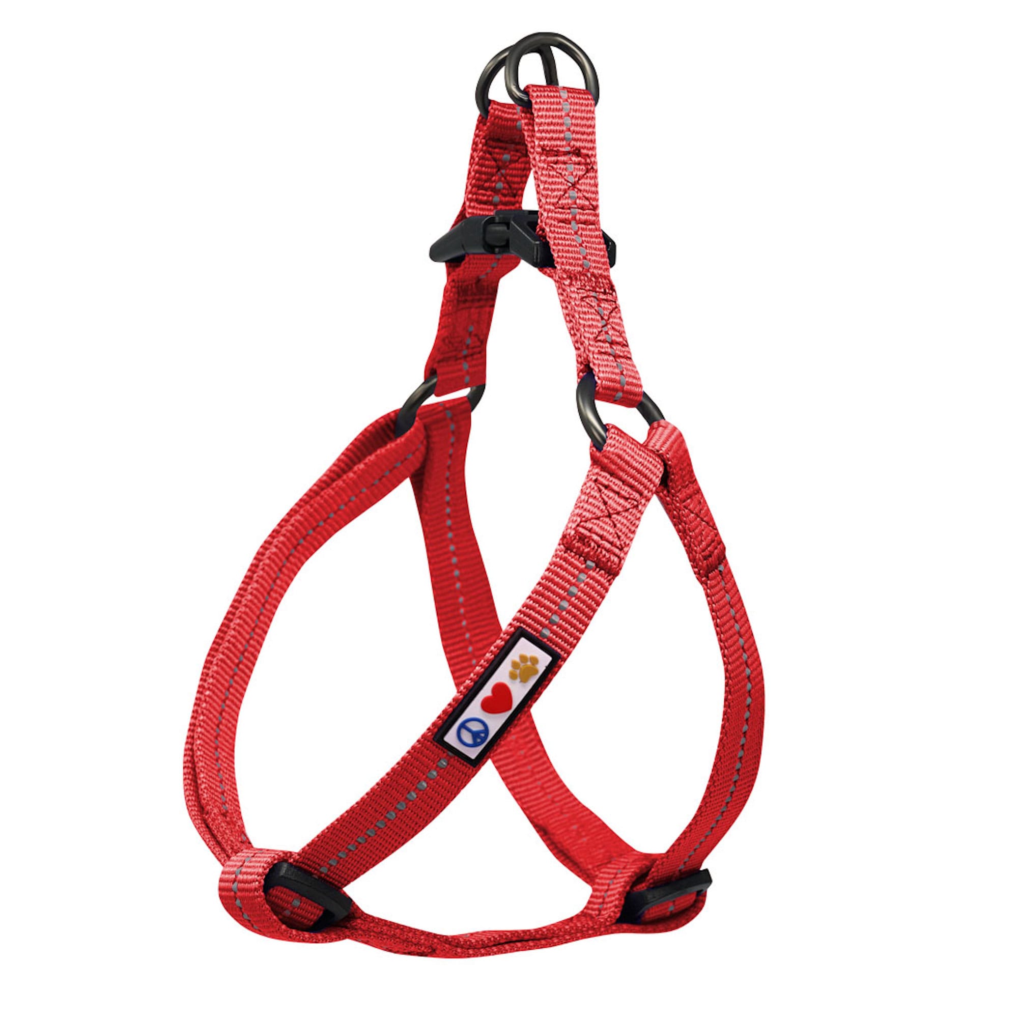 Pawtitas Recycled Red Reflective Step In Dog Harness, X-Small | Petco