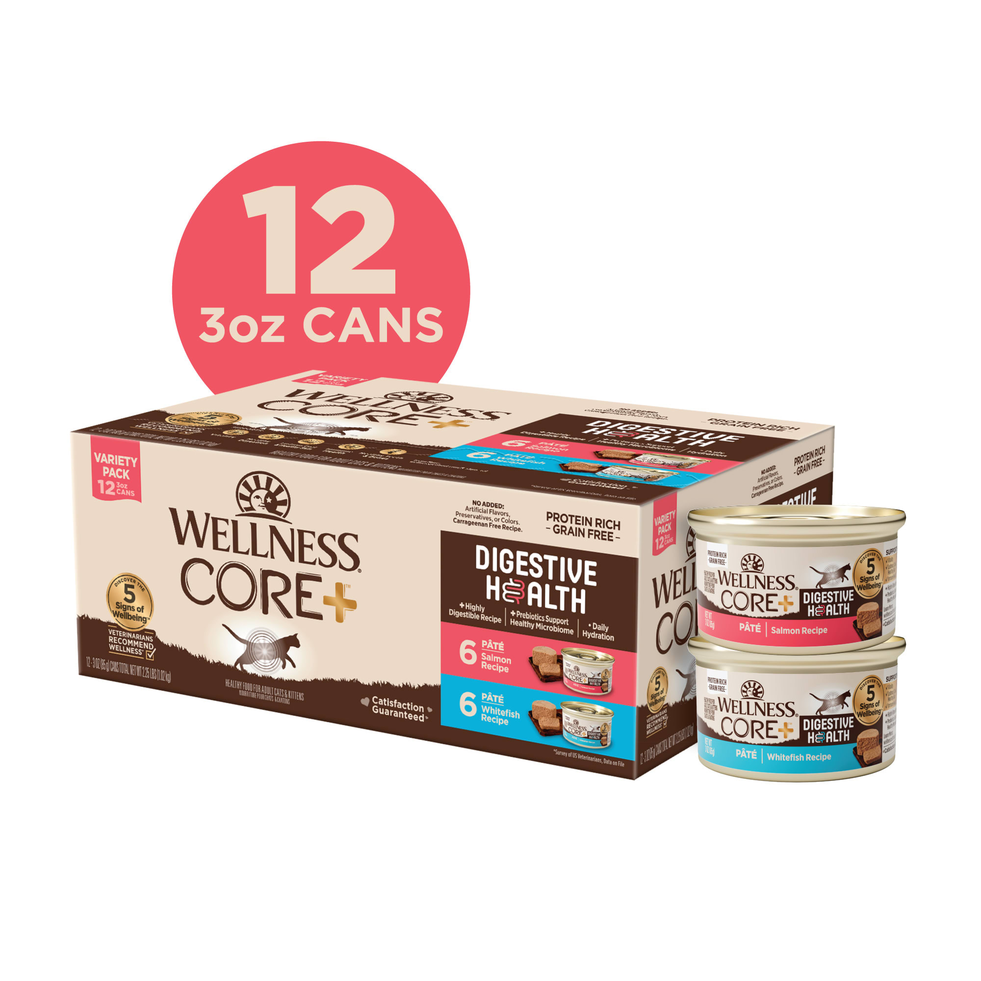 Wellness CORE Digestive Health Salmon & Whitefish Pate Variety Pack Wet