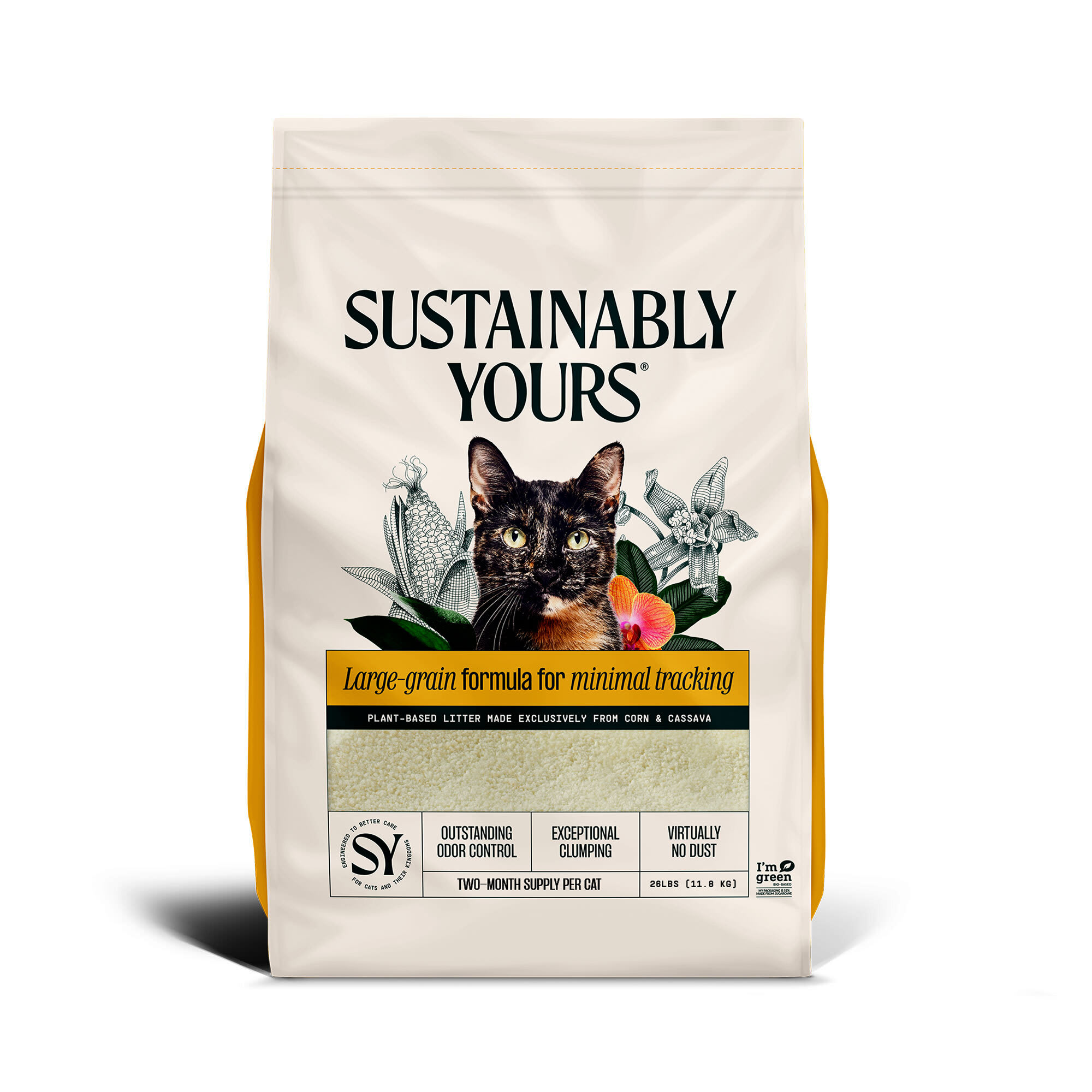 Sustainably Yours Cat Litter Large grain Formula 26 lbs. Petco