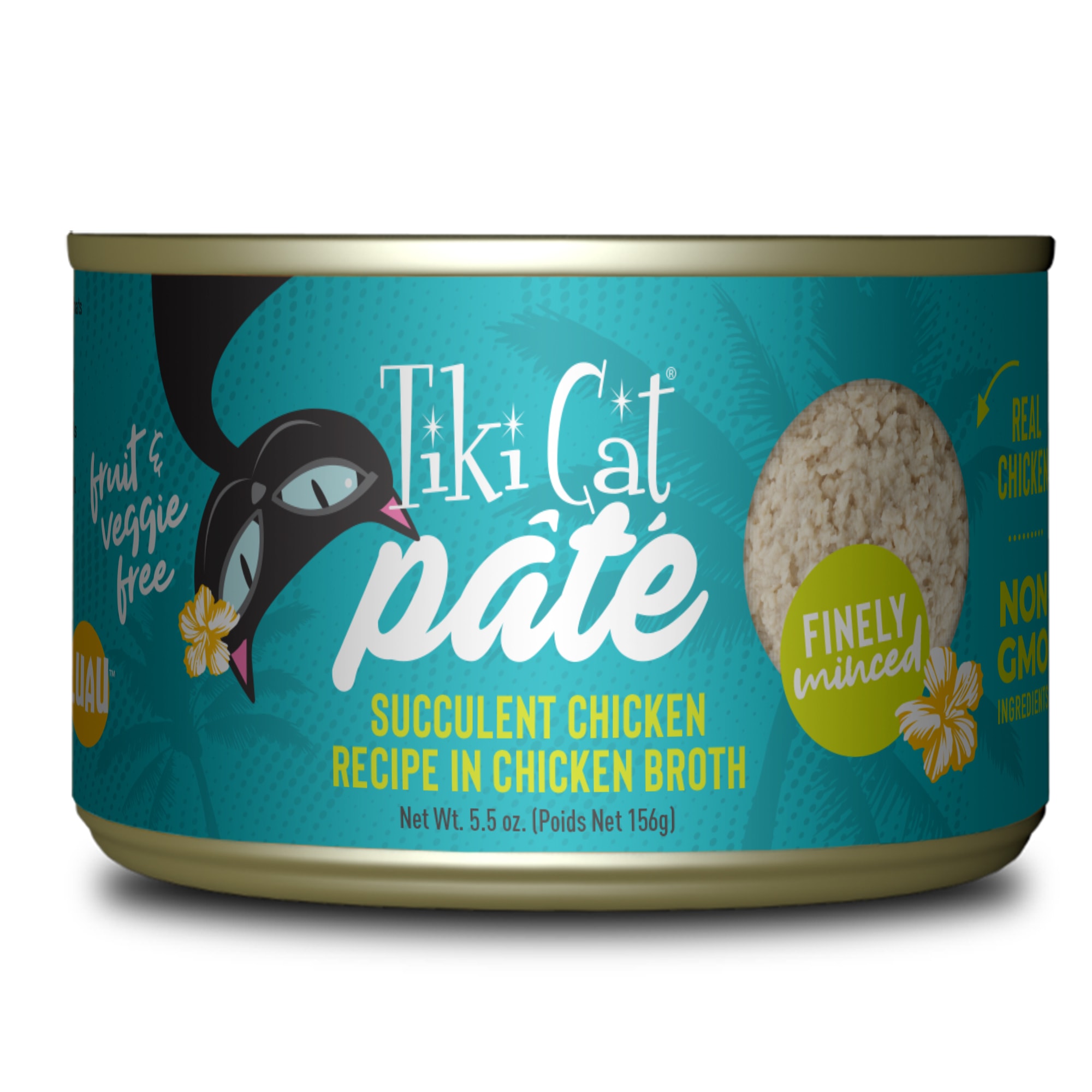 Tiki Cat Luau Succulent Chicken Pate Wet Cat Food, 5.5 oz. Petco