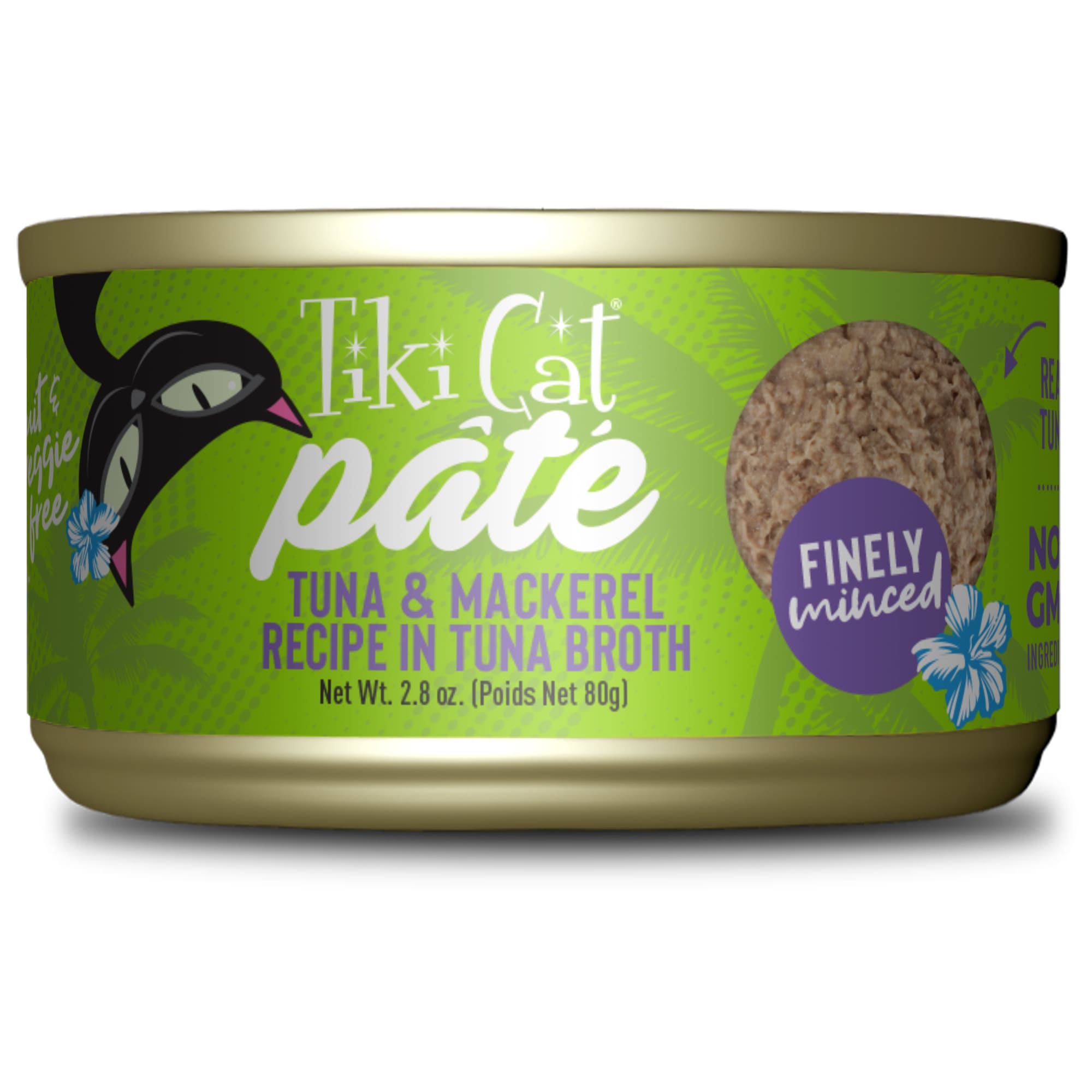 Tiki Cat Luau Ahi Tuna & Mackerel Pate Wet Cat Food, 2.8 oz. Petco