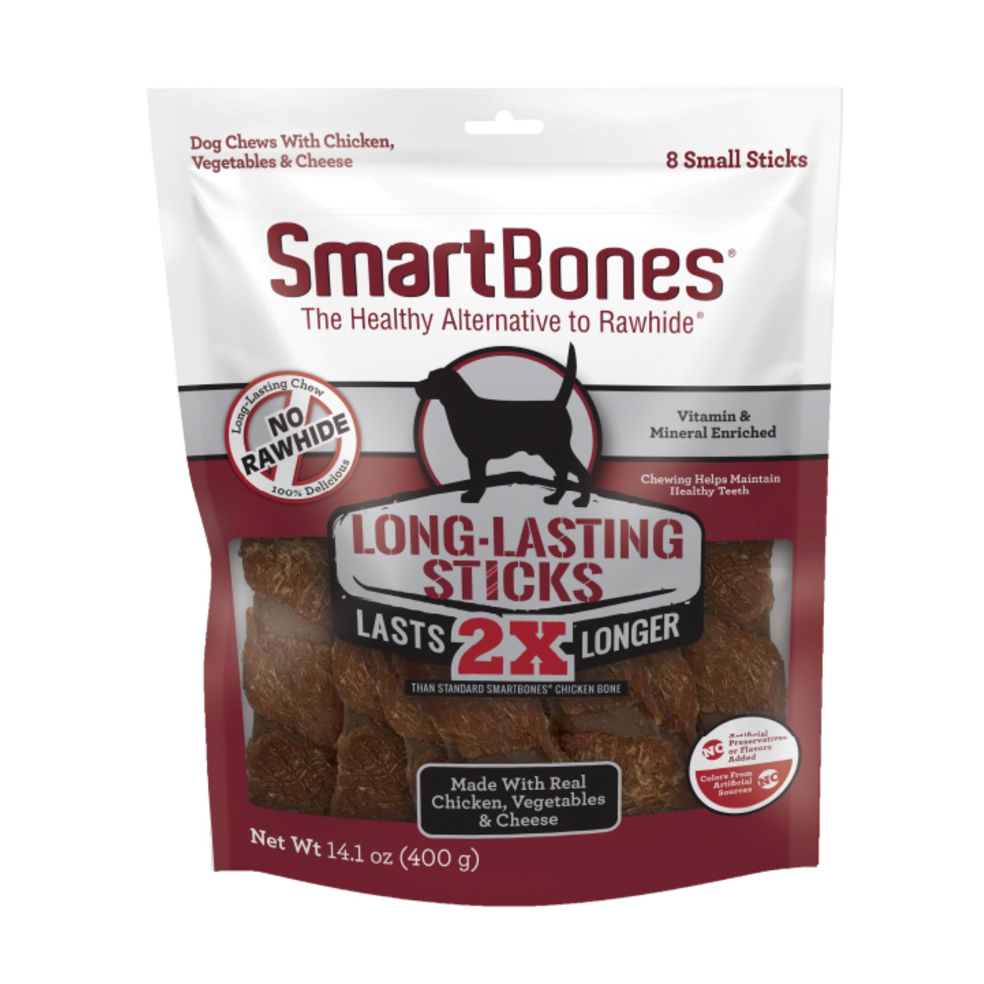 SmartBones Chicken, Vegetables & Cheese Flavor Long Lasting Sticks Small  Rawhide Dog Chews,  oz., Count of 8 | Petco