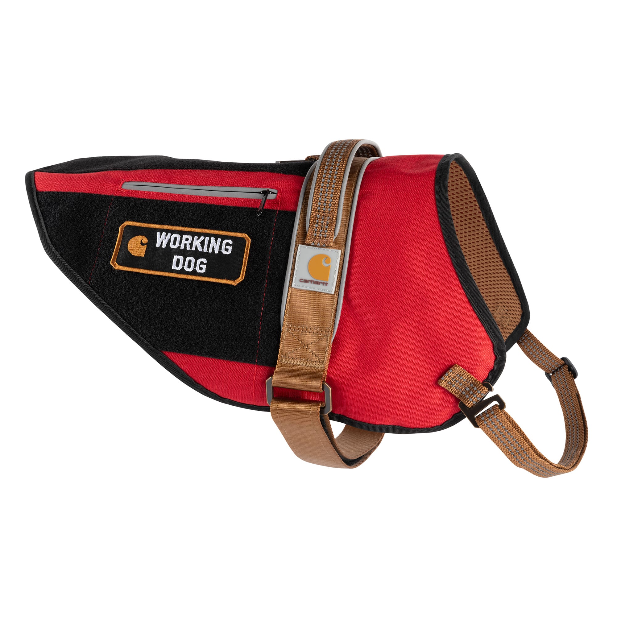 Carhartt Red/Brown Service Dog Harness, Small