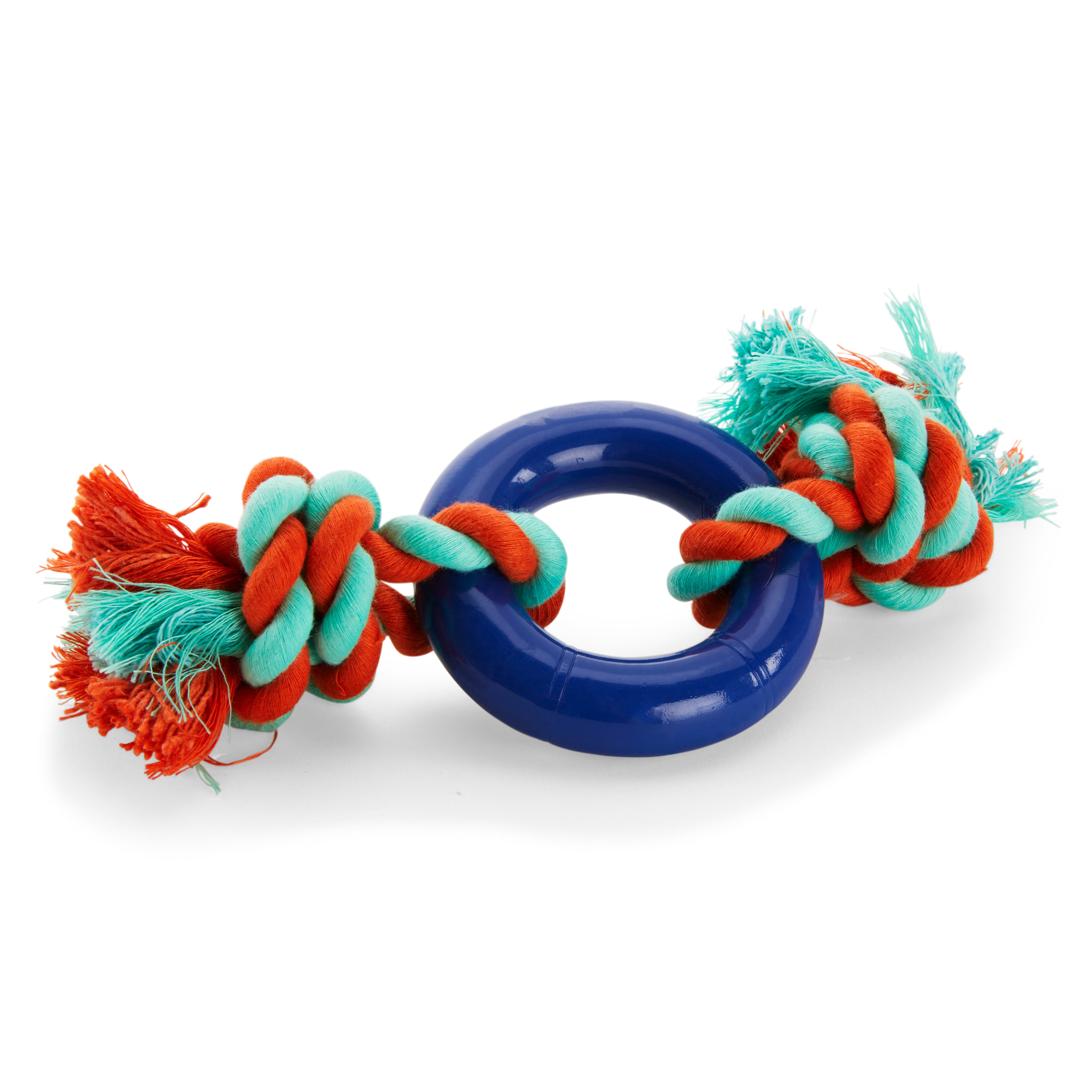 Leaps & Bounds Tug & Chew Rope with TPR Ring Dog Toy