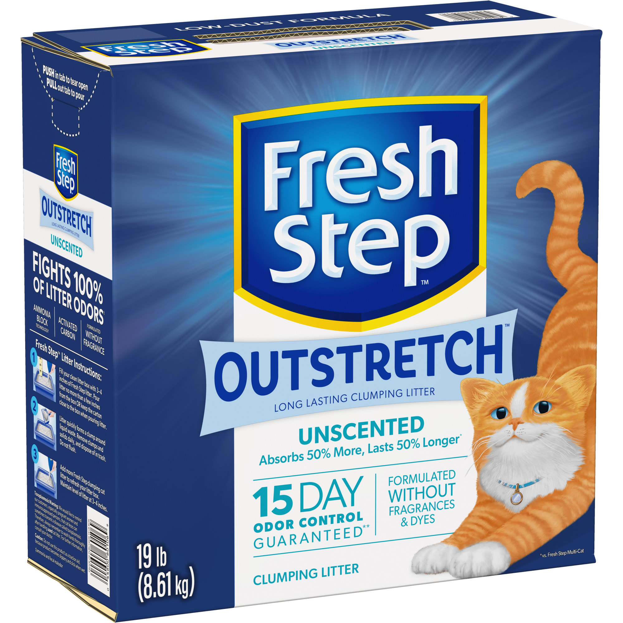 Fresh Step Outstretch Unscented Clumping Cat Litter 19 lbs from Petco