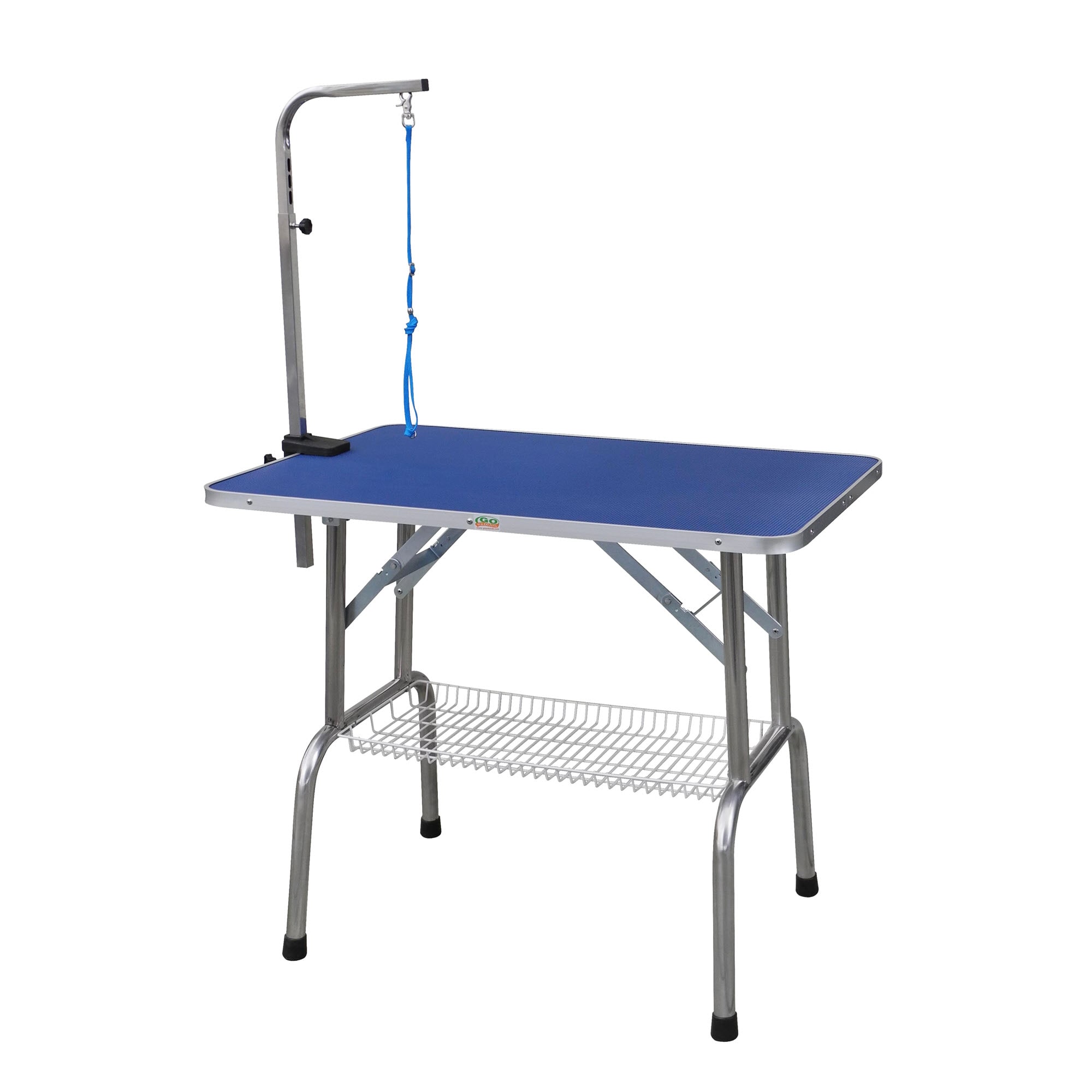 Go Pet Club Blue Heavy Duty Stainless Steel Pet Grooming Table, 30" L X 20" W X 32" H Petco