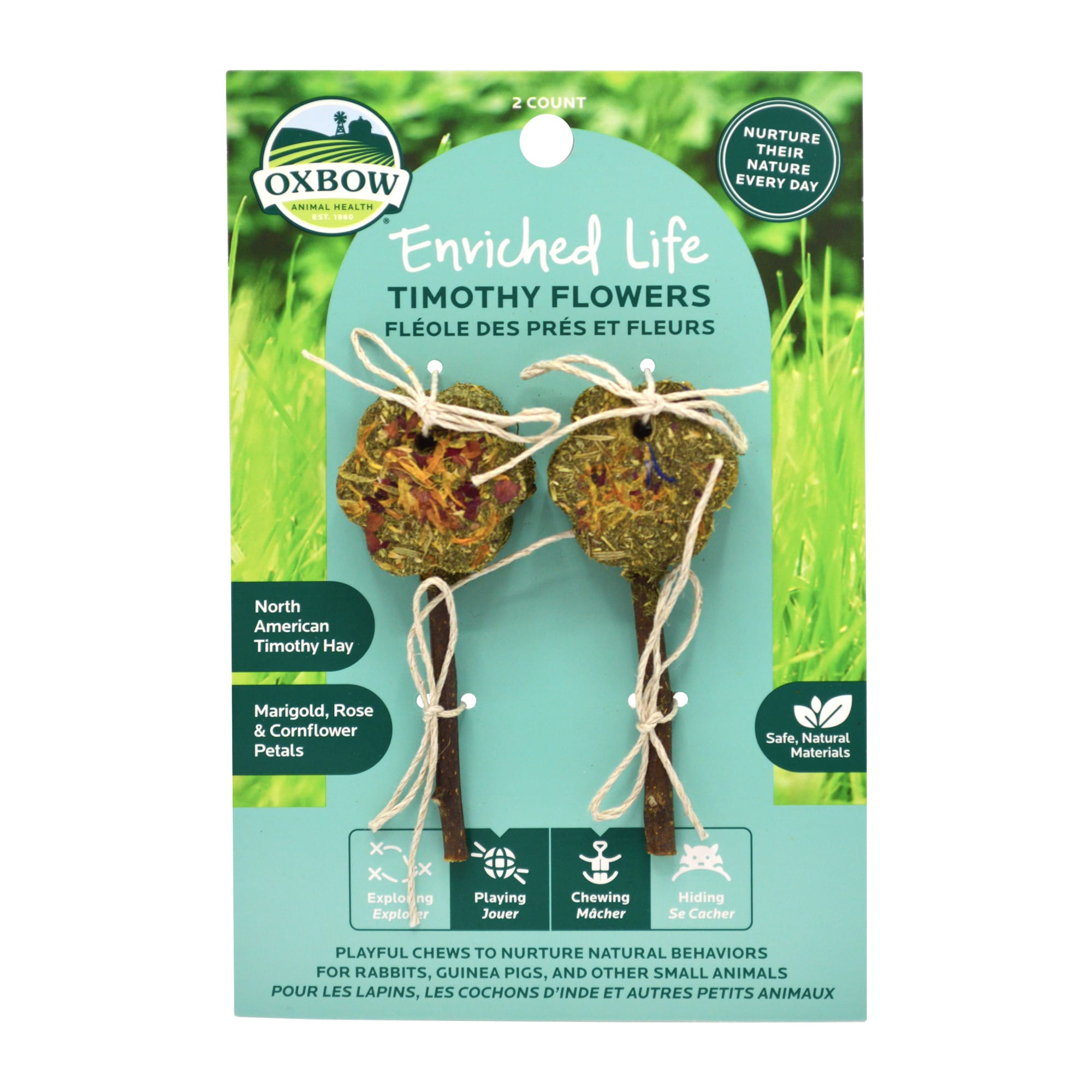 Oxbow Enriched Life Timothy Flowers for Guinea Pig, 0.05 lb.
