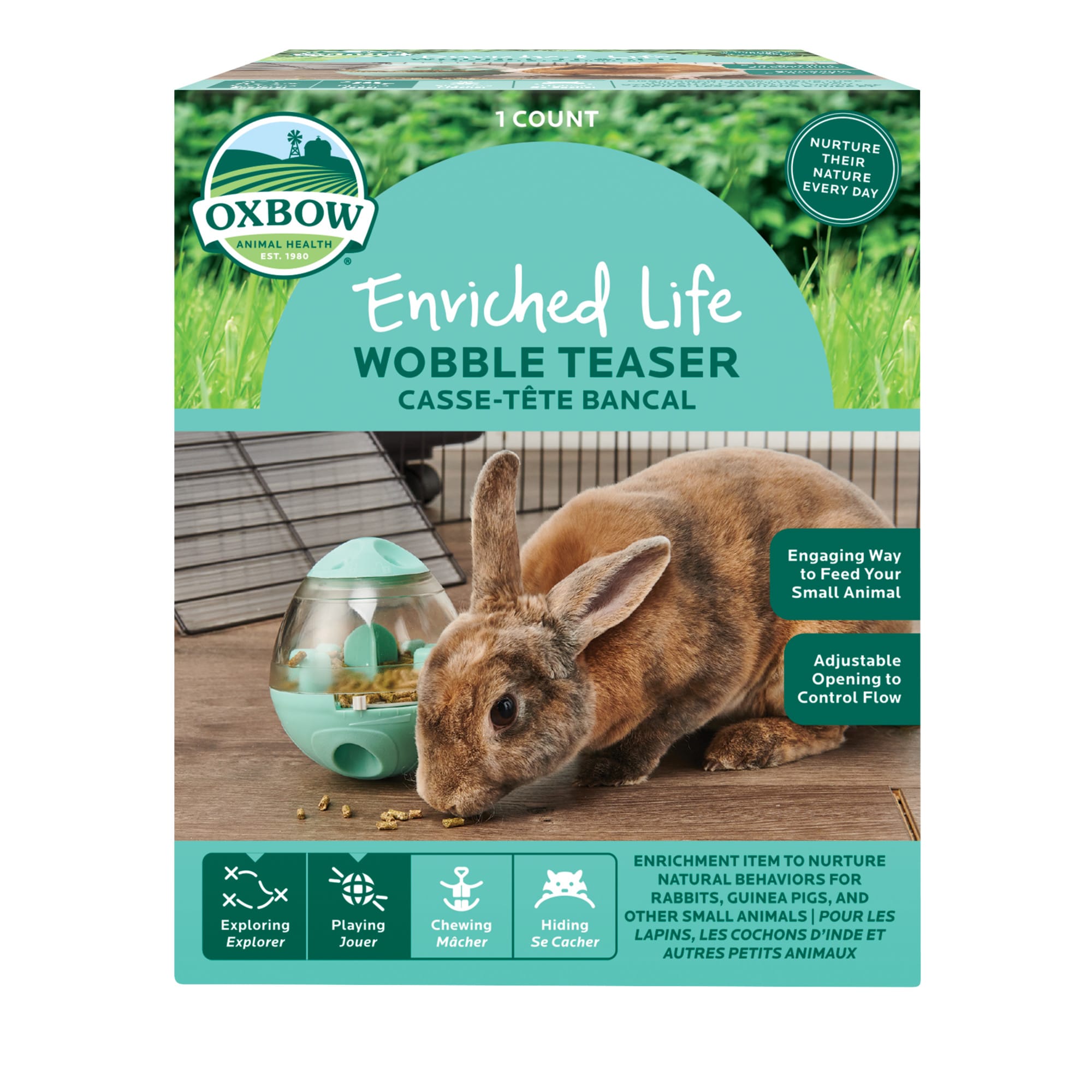 Oxbow Enriched Life Wobble Teaser Food Treat Dispenser for Guinea Pig Medium Petco