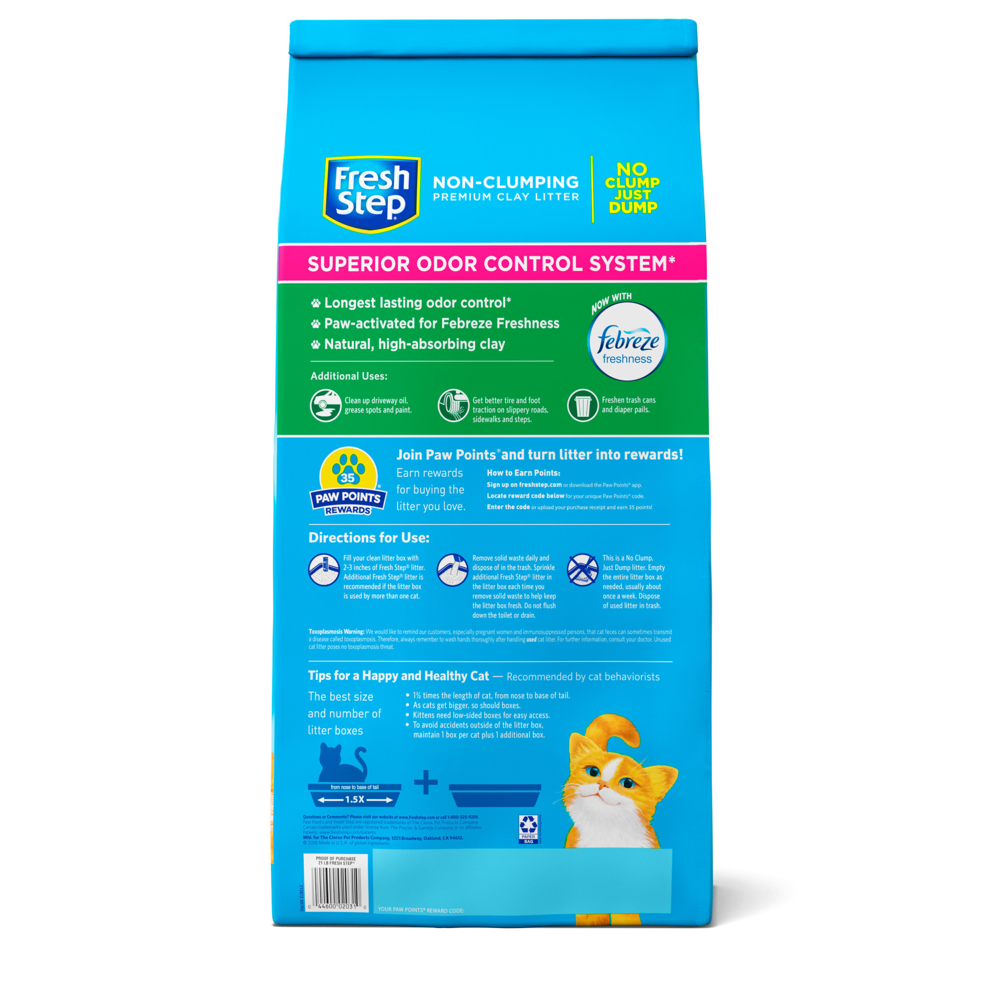 Fresh step non clumping clay hot sale cat litter