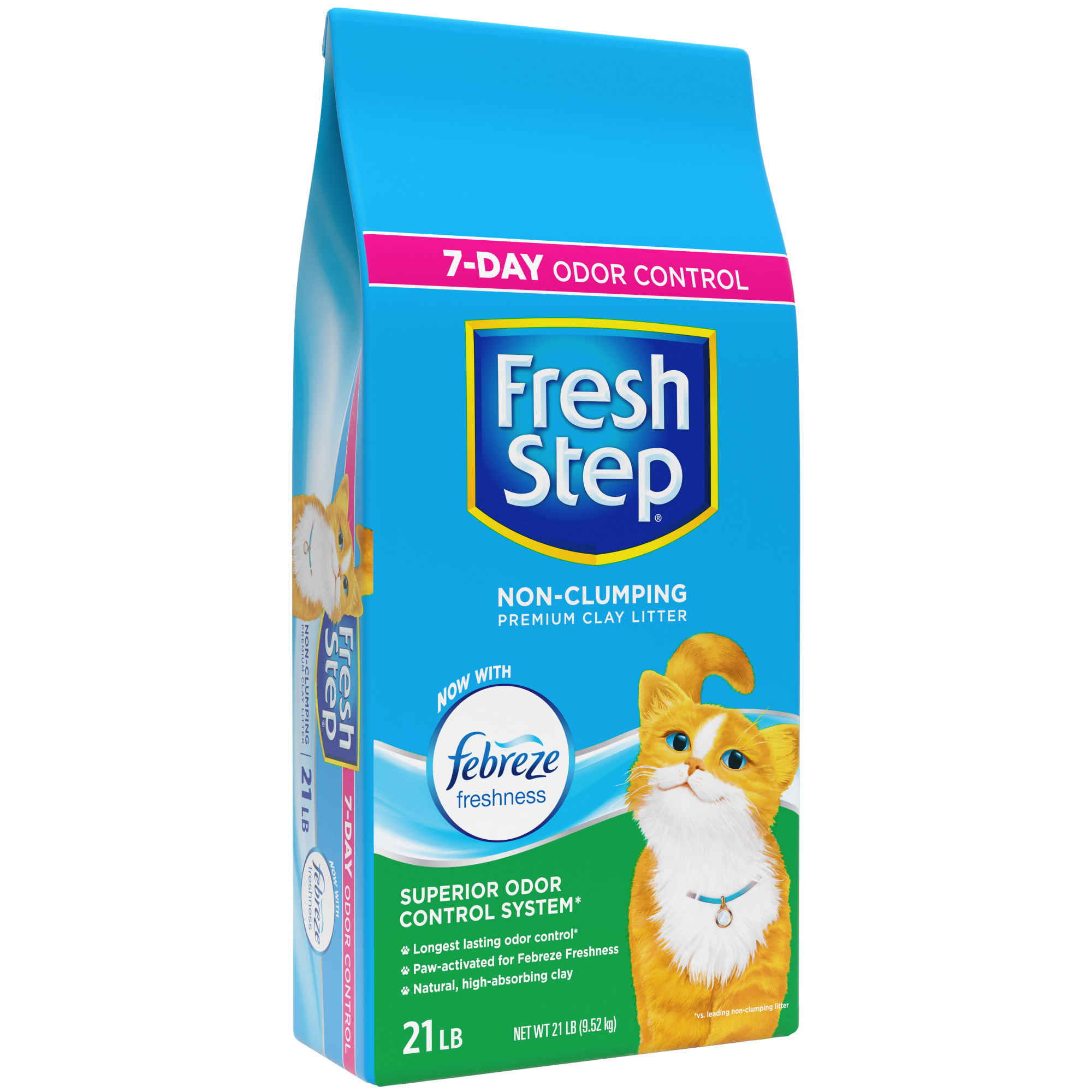 Fresh Step Non-Clumping Scented Cat Litter with Febreze Freshness