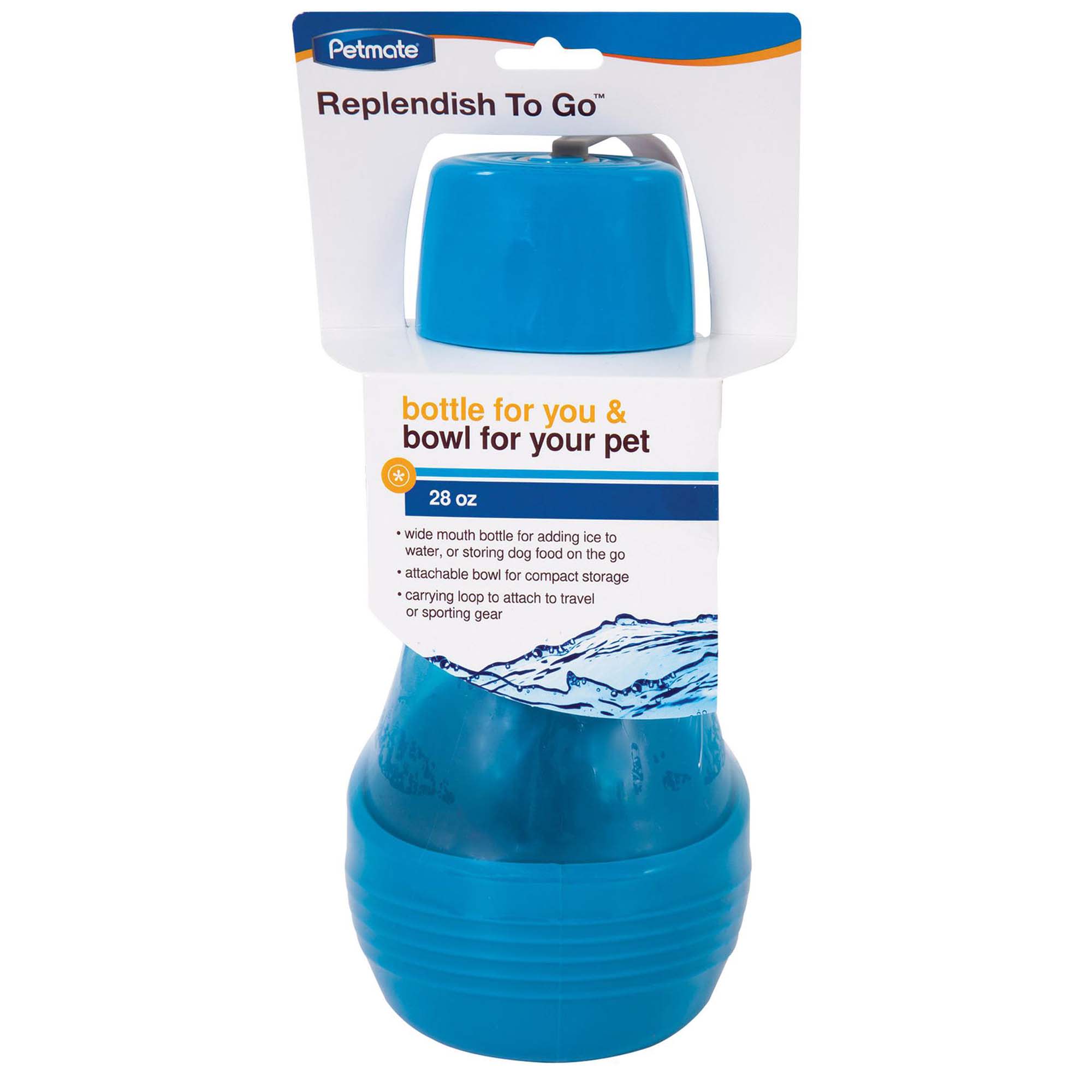 Petmate Replendish Blue ToGo Travel Bottle for Pets, 16 oz. Petco