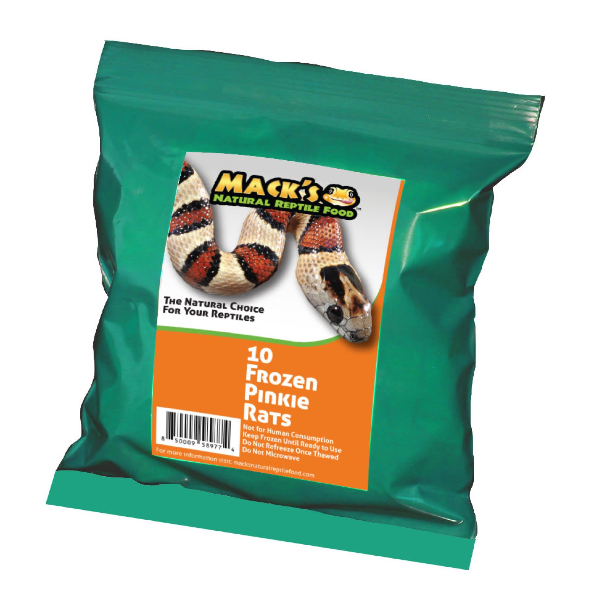 Mack's Natural Reptile Food Frozen Pinkie Rat - 10ct | Petco