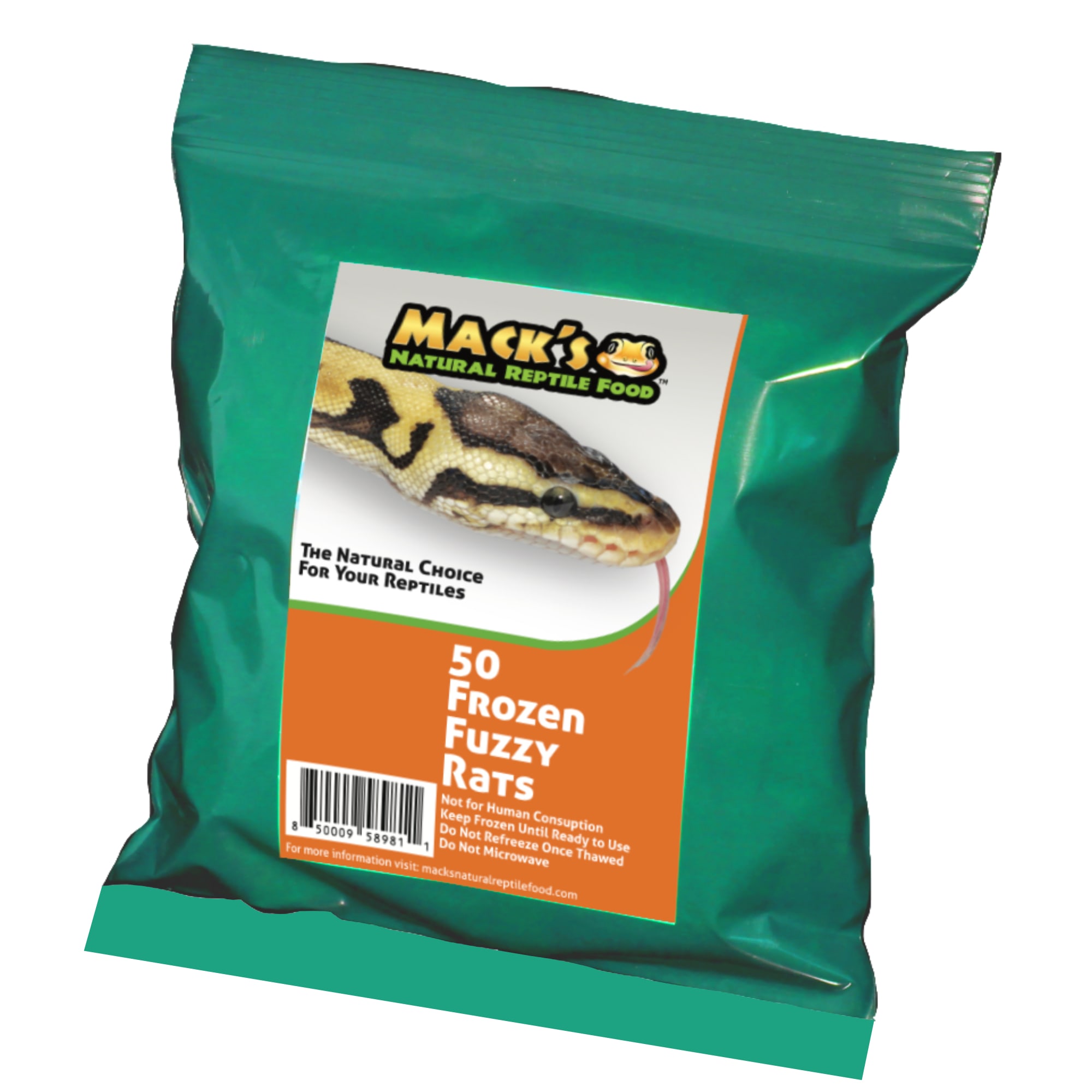 Mack's Natural Reptile Food Frozen Fuzzy Rat - 50ct | Petco