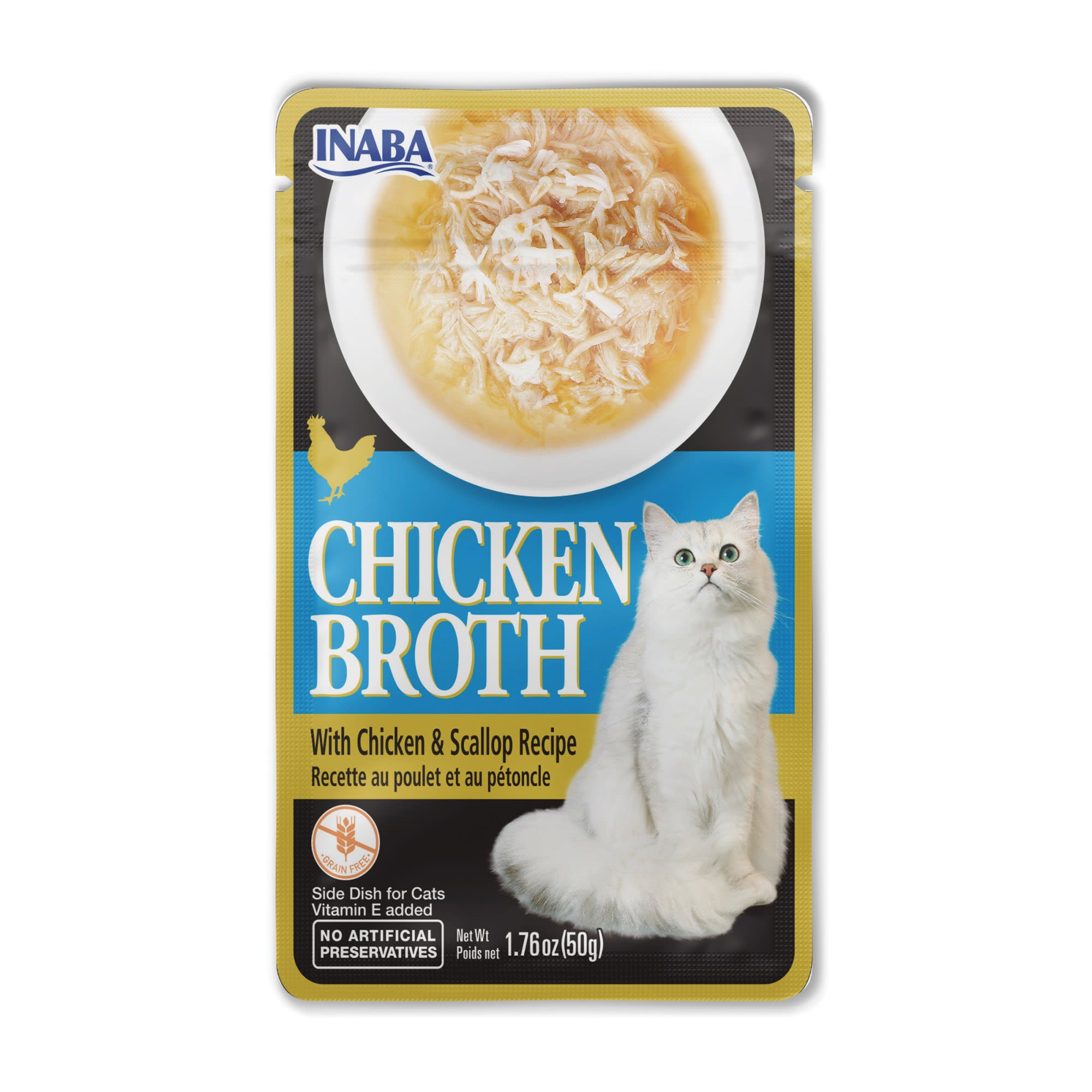 Inaba Chicken & Scallop Broth Cat Treats 1.76 oz