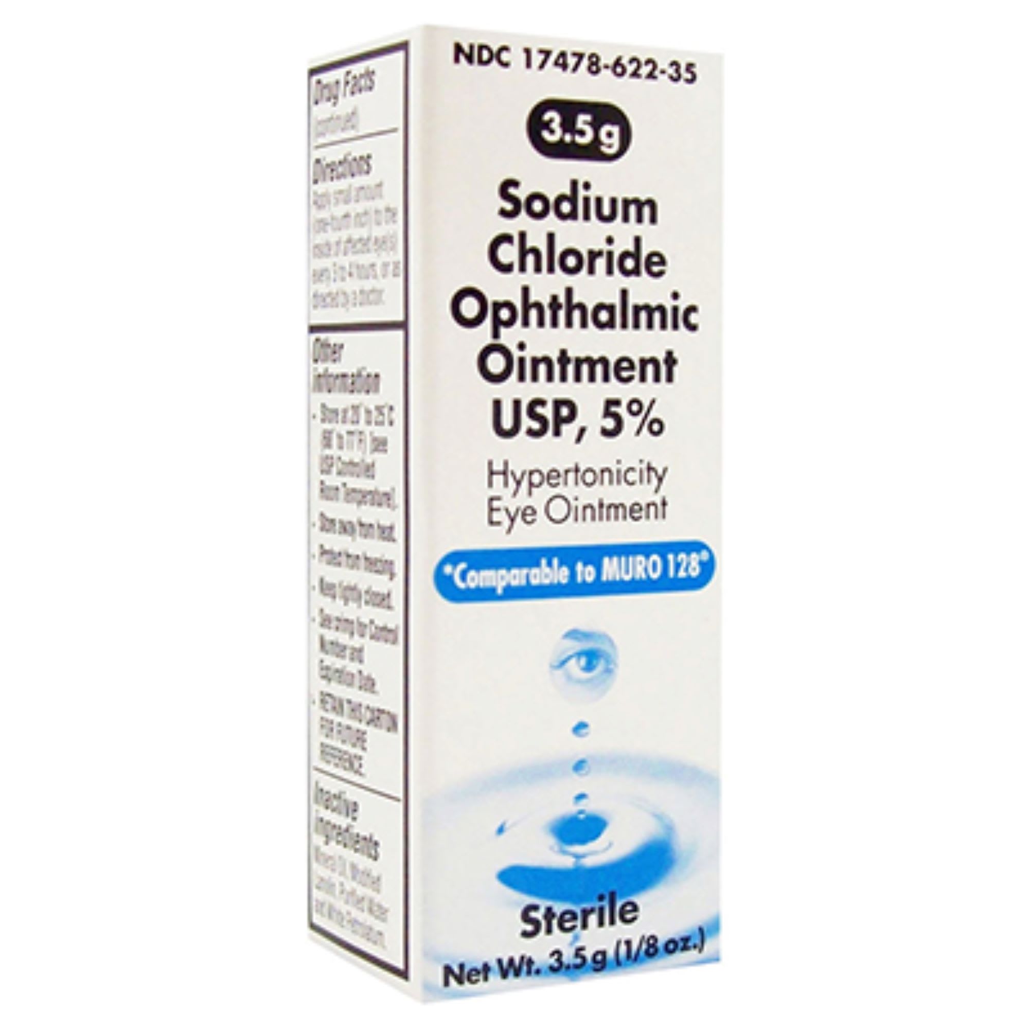 Sodium chloride eye drops dog