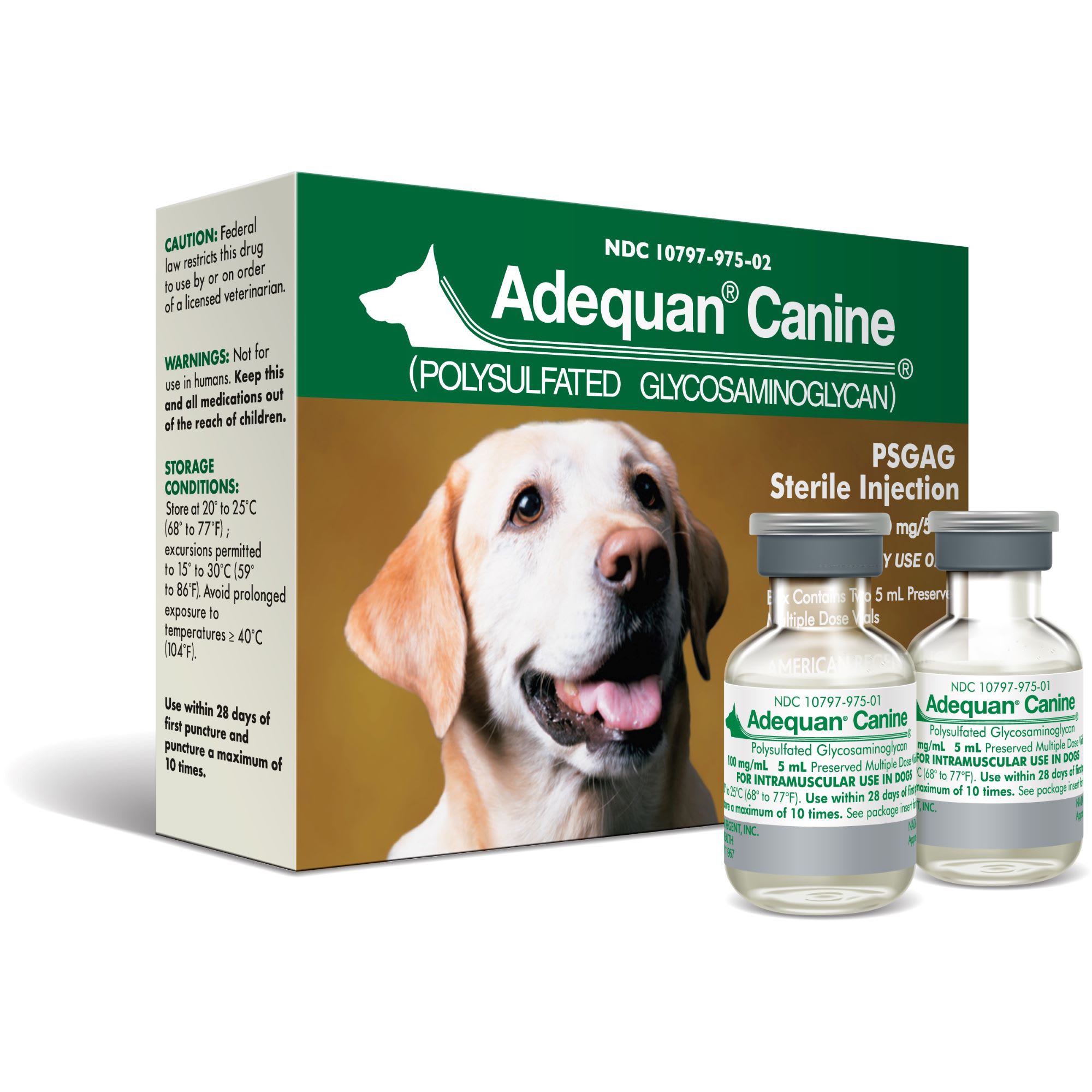 Adequan Canine 5 mL Injectable Solution for Dogs, 2 Vials Petco