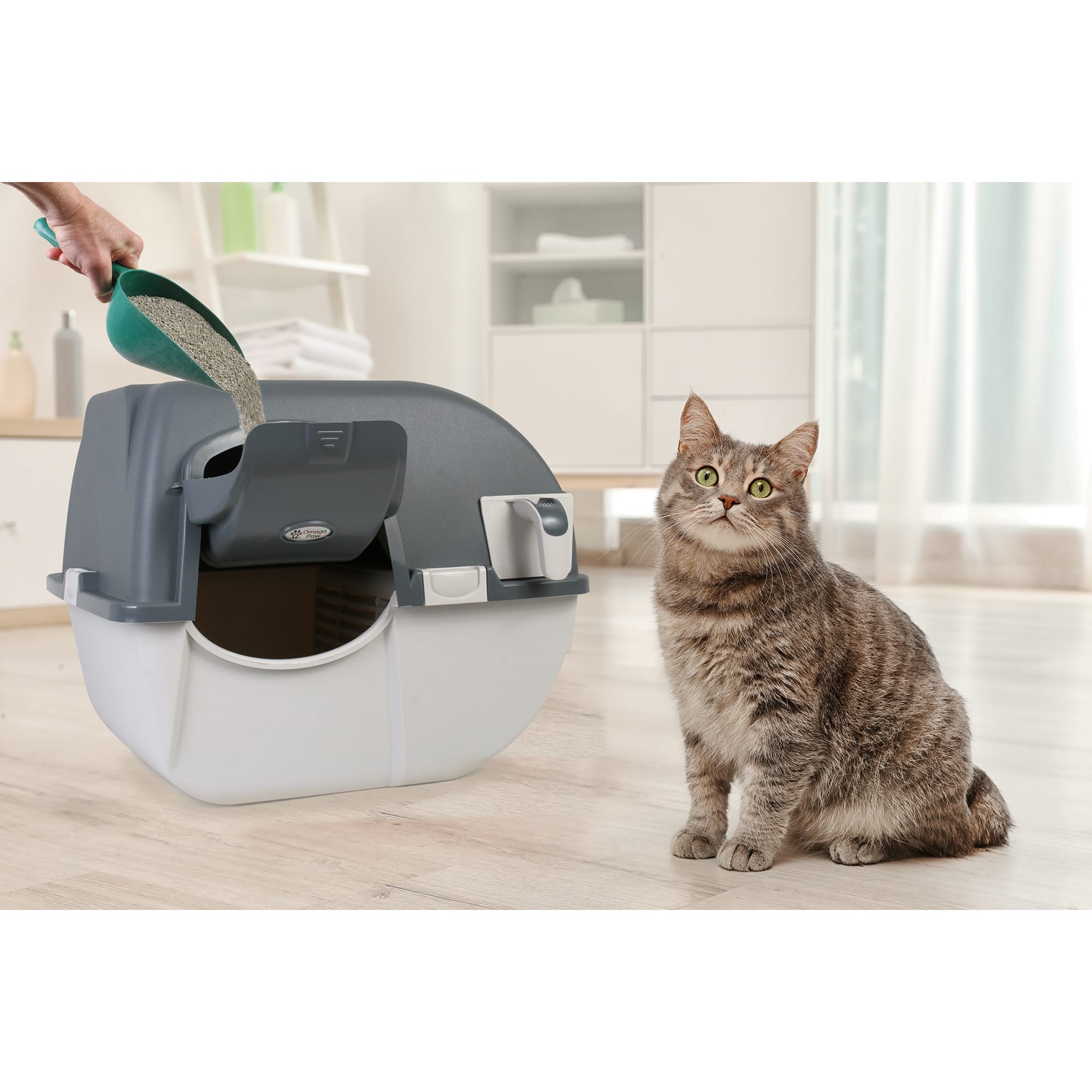 Omega Paw Easy Fill Roll n Clean Cat Litter Box X Large