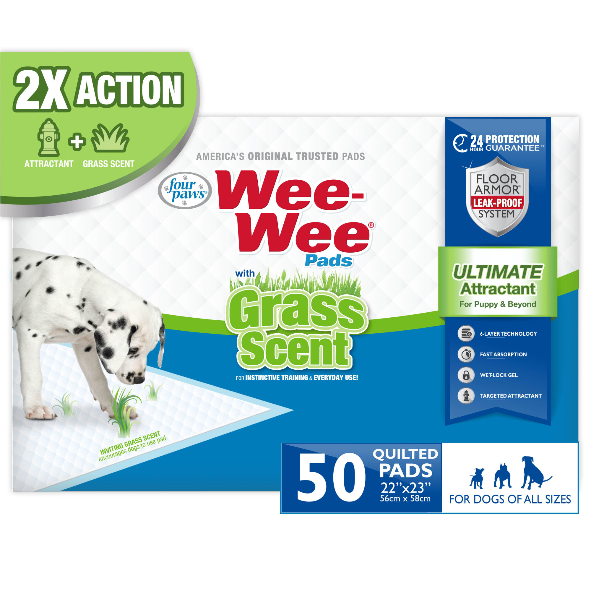 Four Paws Wee Wee Grass Scented Puppy Pads