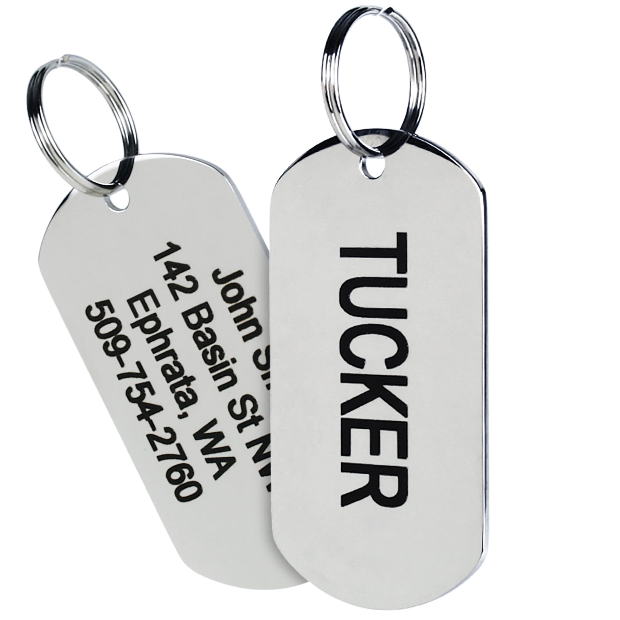 Metal pet shop id tags